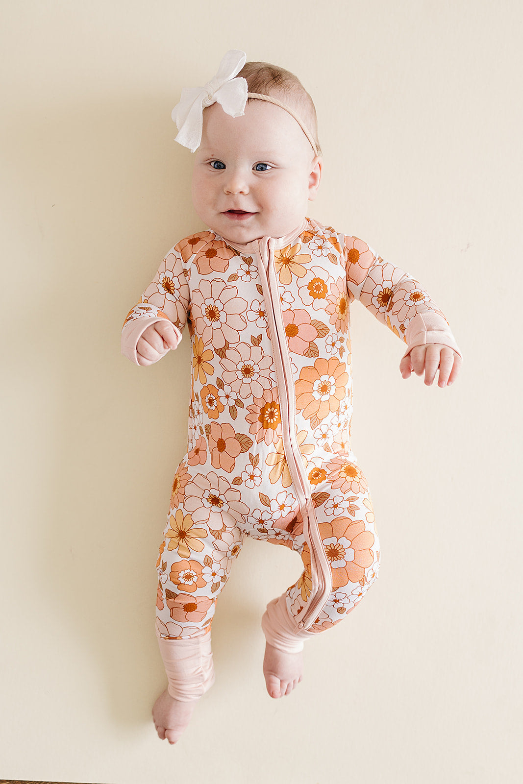 LPK Bamboo Zip Romper - Sweet Blossom
