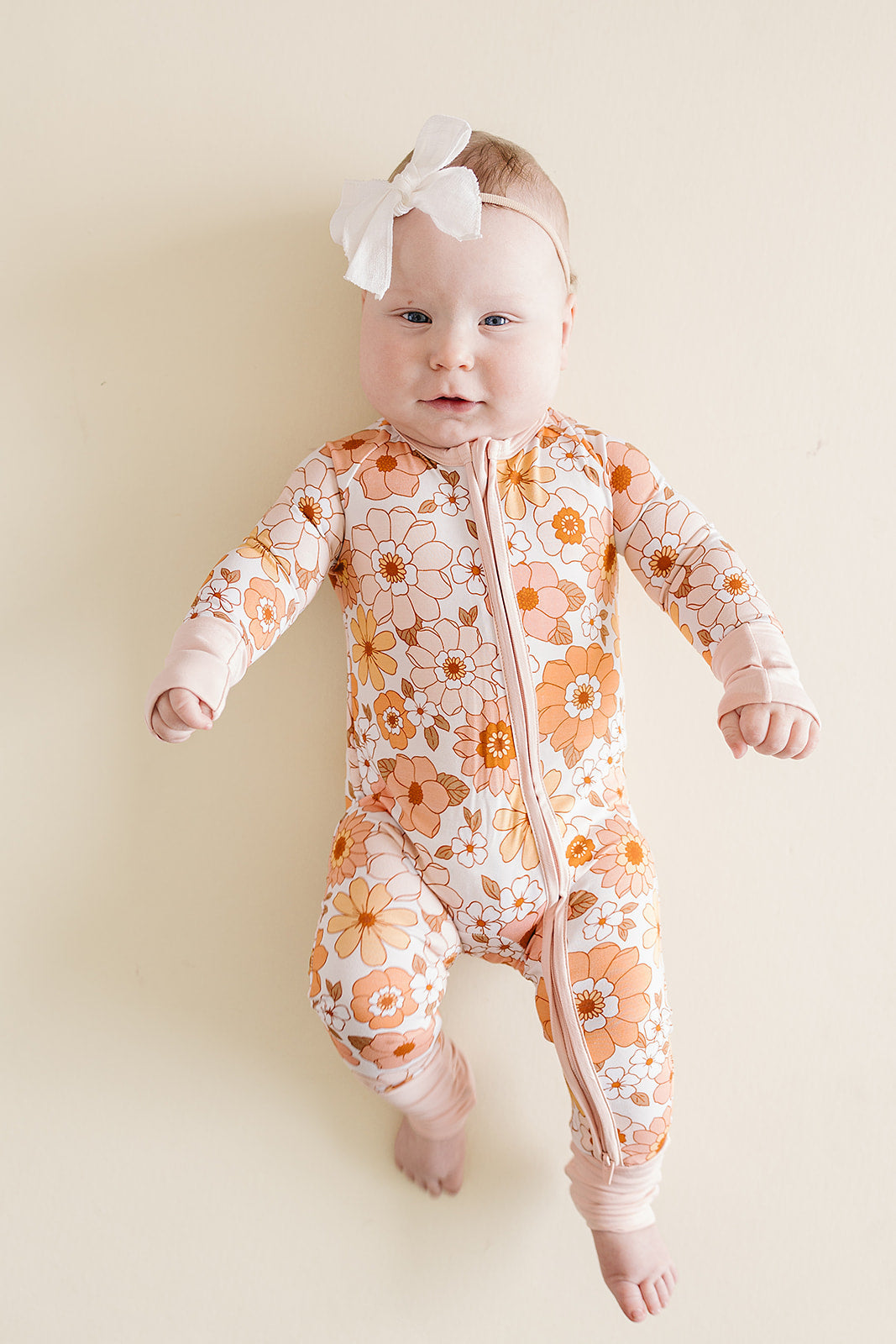 LPK Bamboo Zip Romper - Sweet Blossom