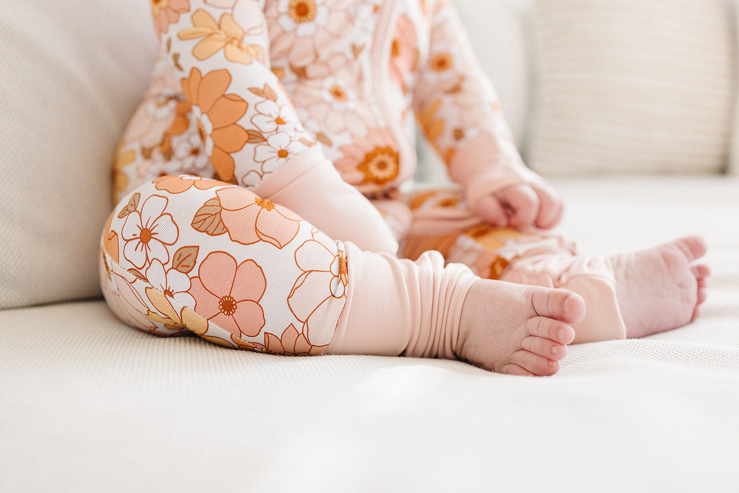LPK Bamboo Zip Romper - Sweet Blossom