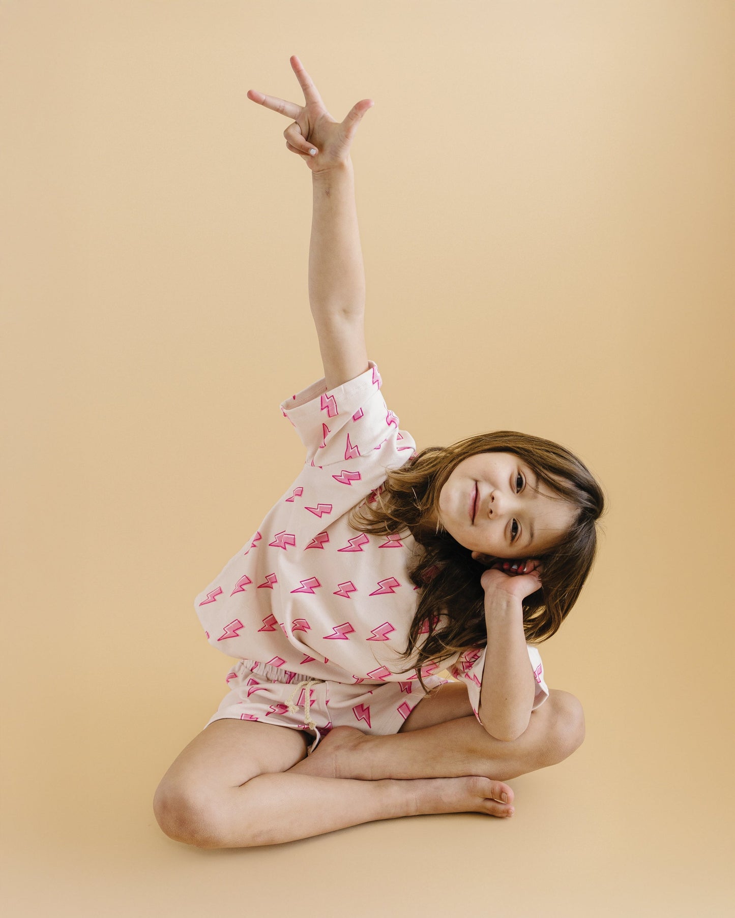 LPK Shorts Set - Pink Bolts
