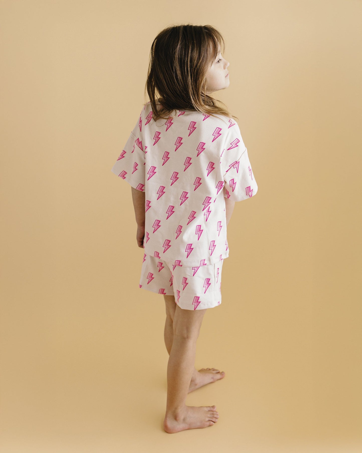 LPK Shorts Set - Pink Bolts
