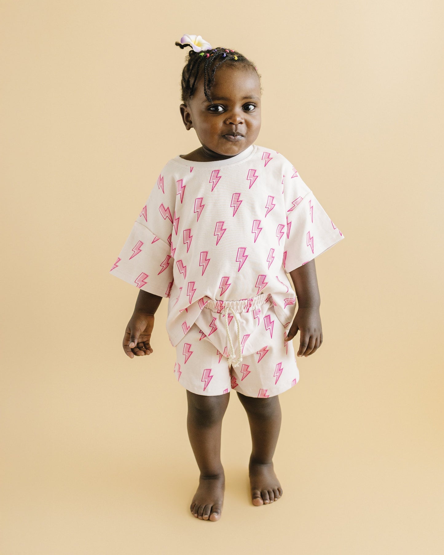 LPK Shorts Set - Pink Bolts