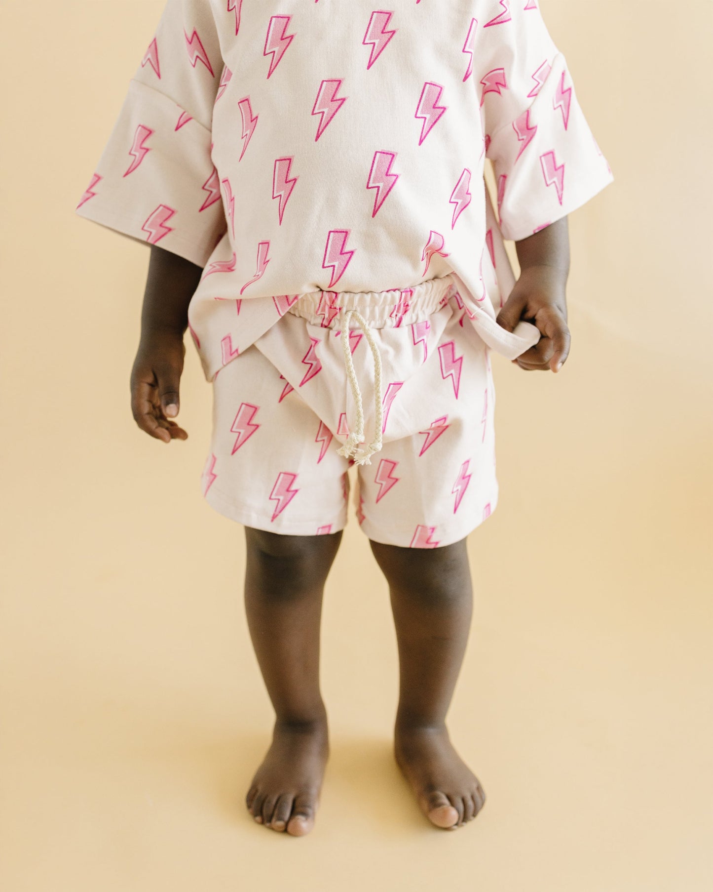 LPK Shorts Set - Pink Bolts