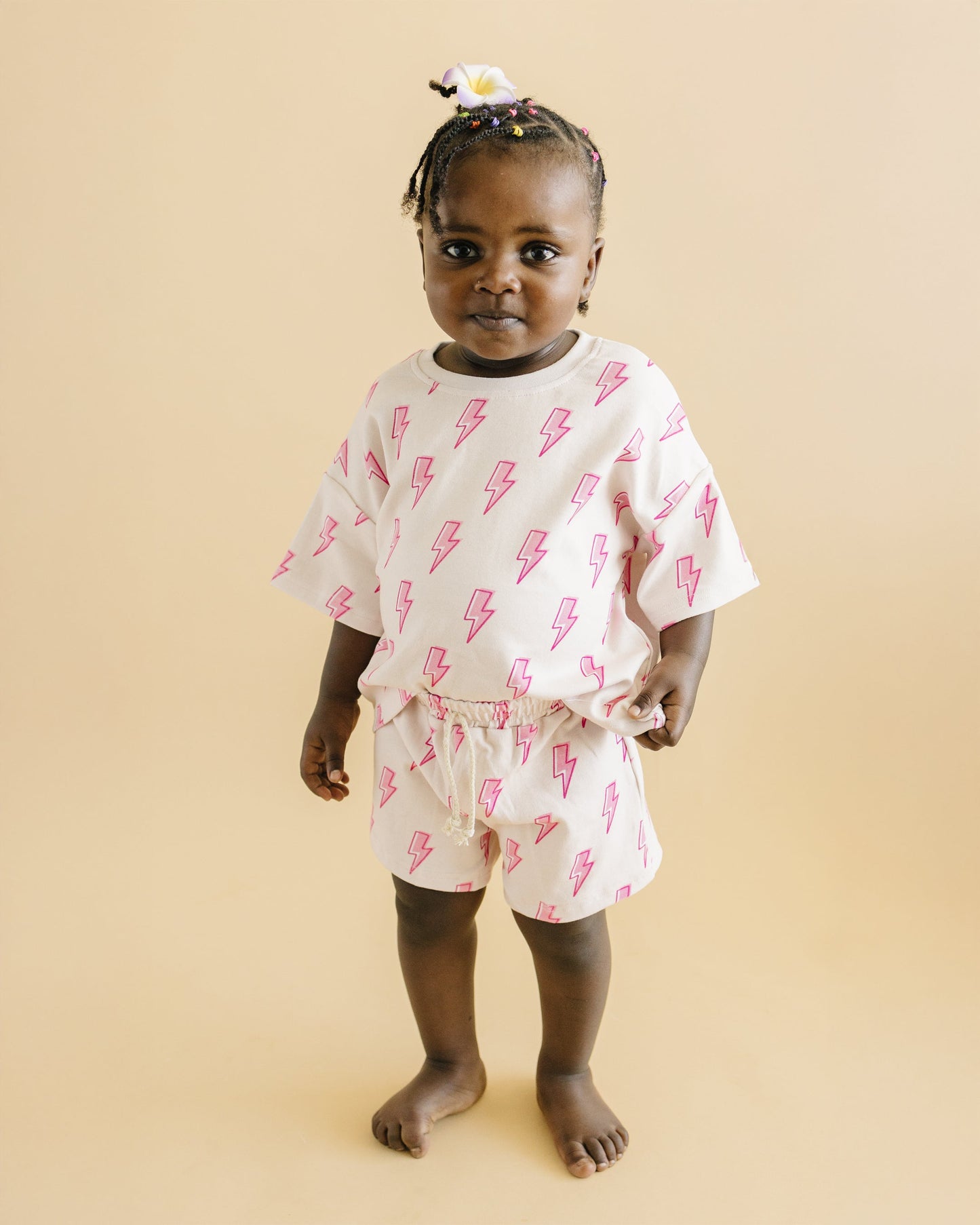 LPK Shorts Set - Pink Bolts