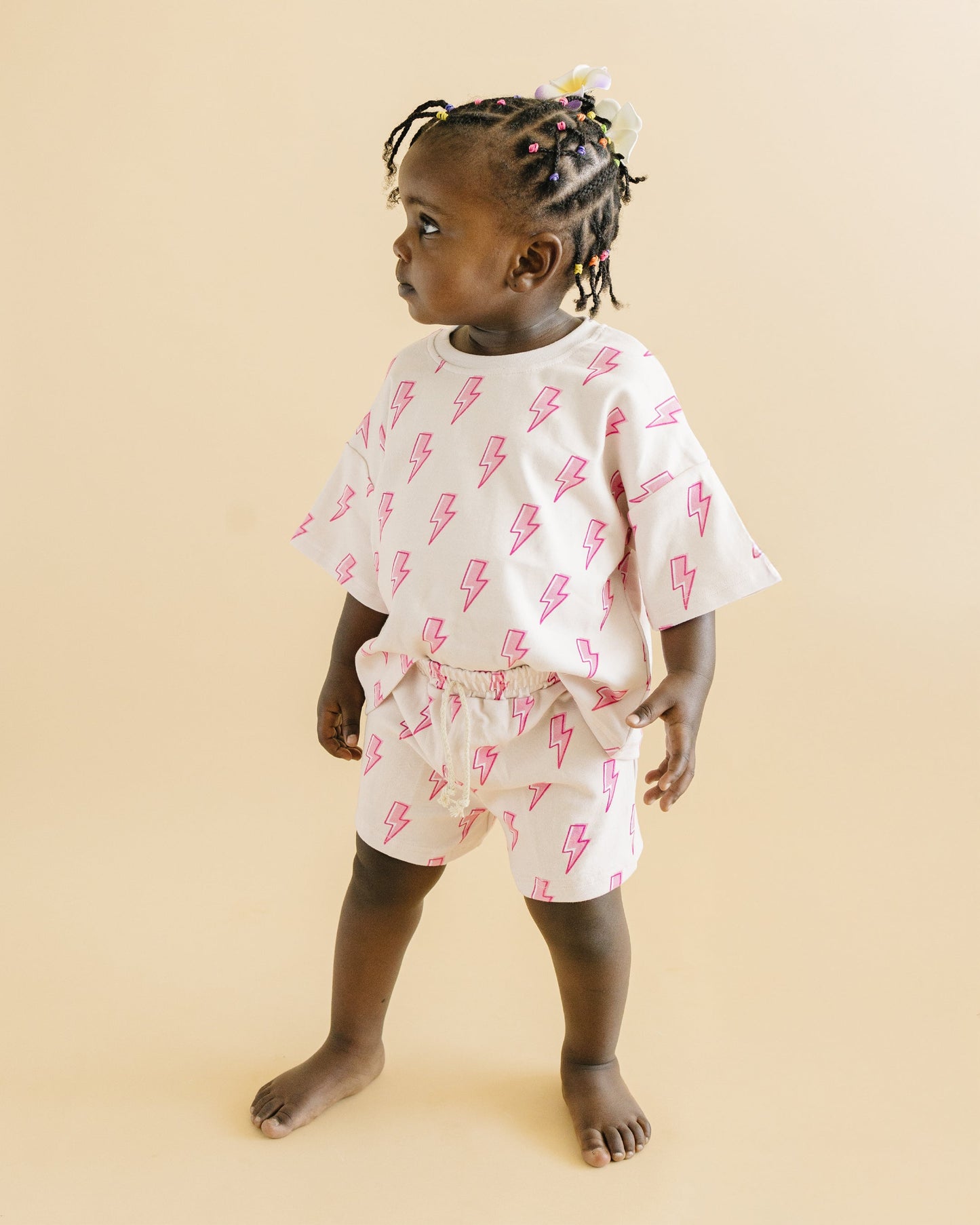 LPK Shorts Set - Pink Bolts