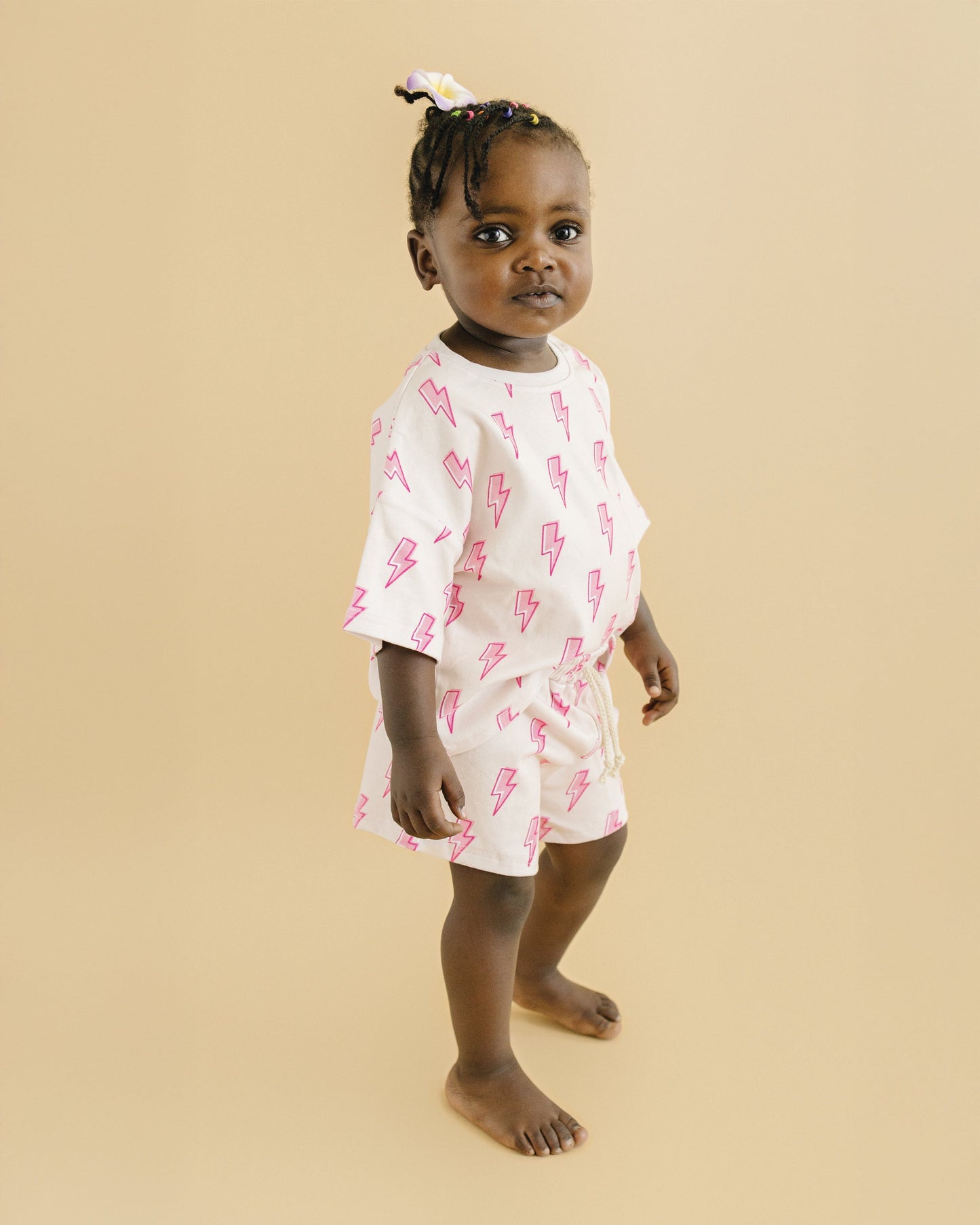 LPK Shorts Set - Pink Bolts