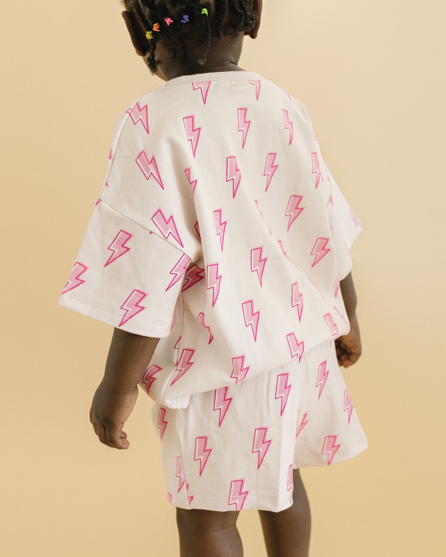 LPK Shorts Set - Pink Bolts