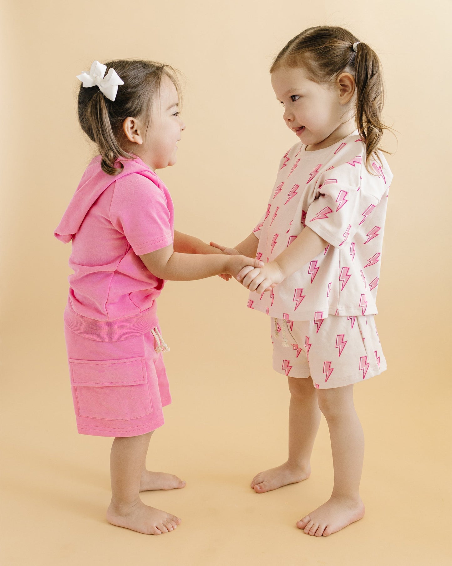 LPK Shorts Set - Pink Bolts