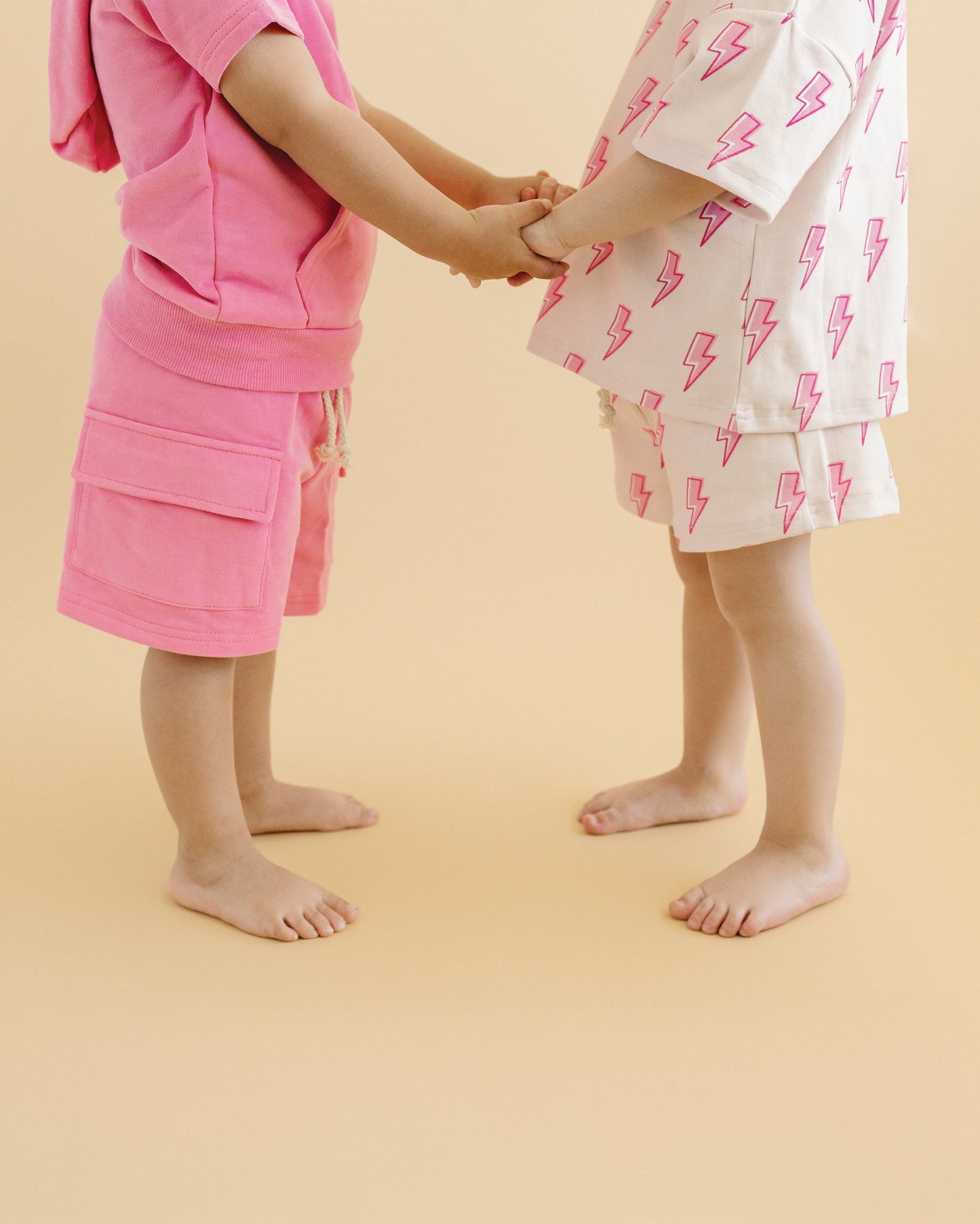 LPK Shorts Set - Pink Bolts