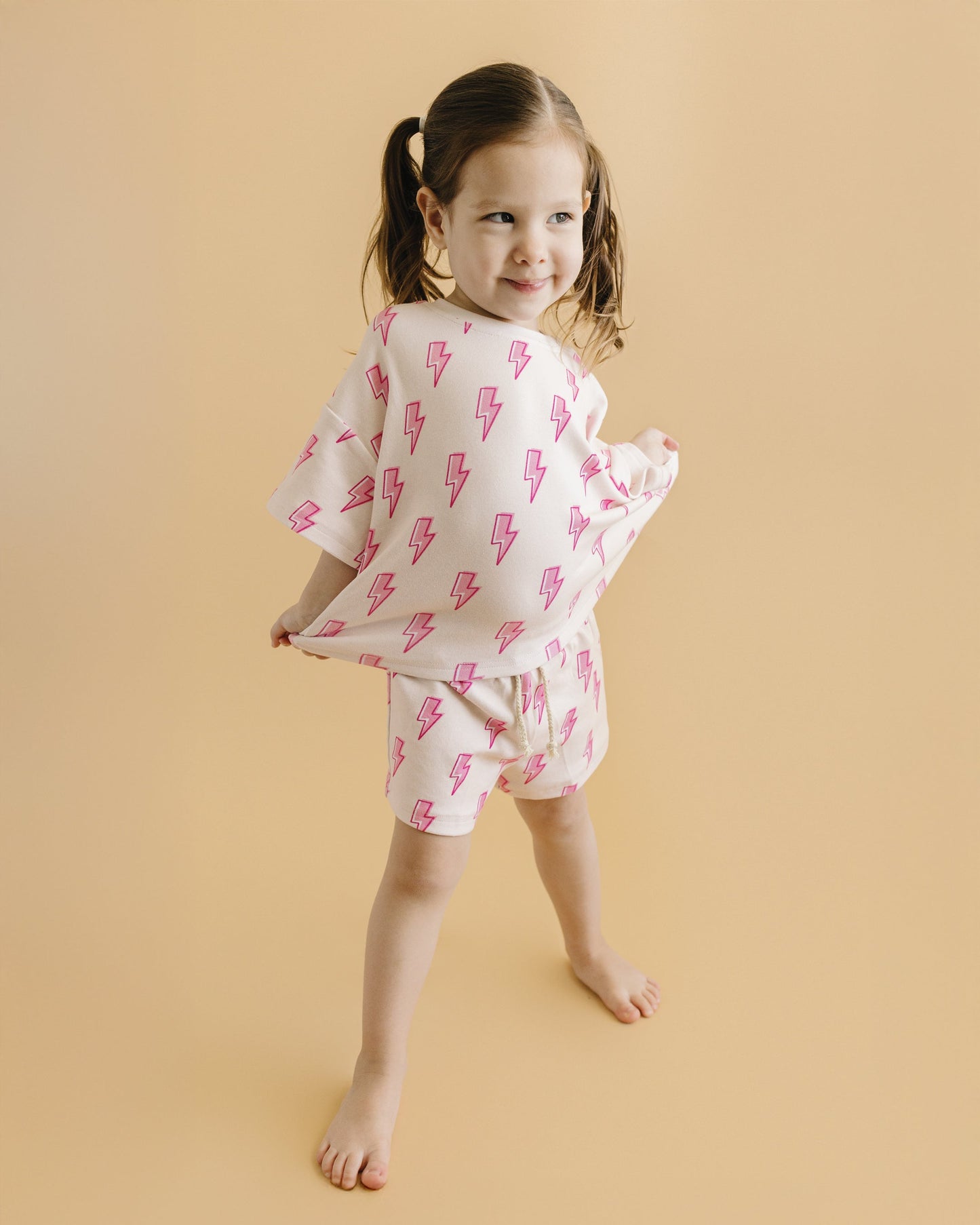 LPK Shorts Set - Pink Bolts