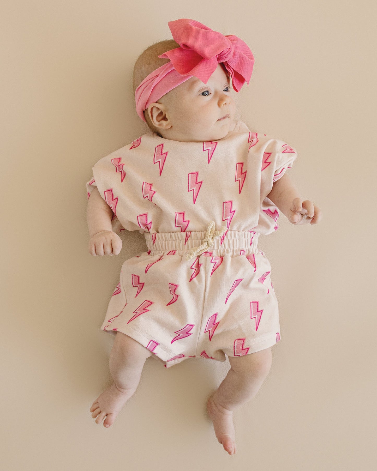 LPK Shorts Set - Pink Bolts