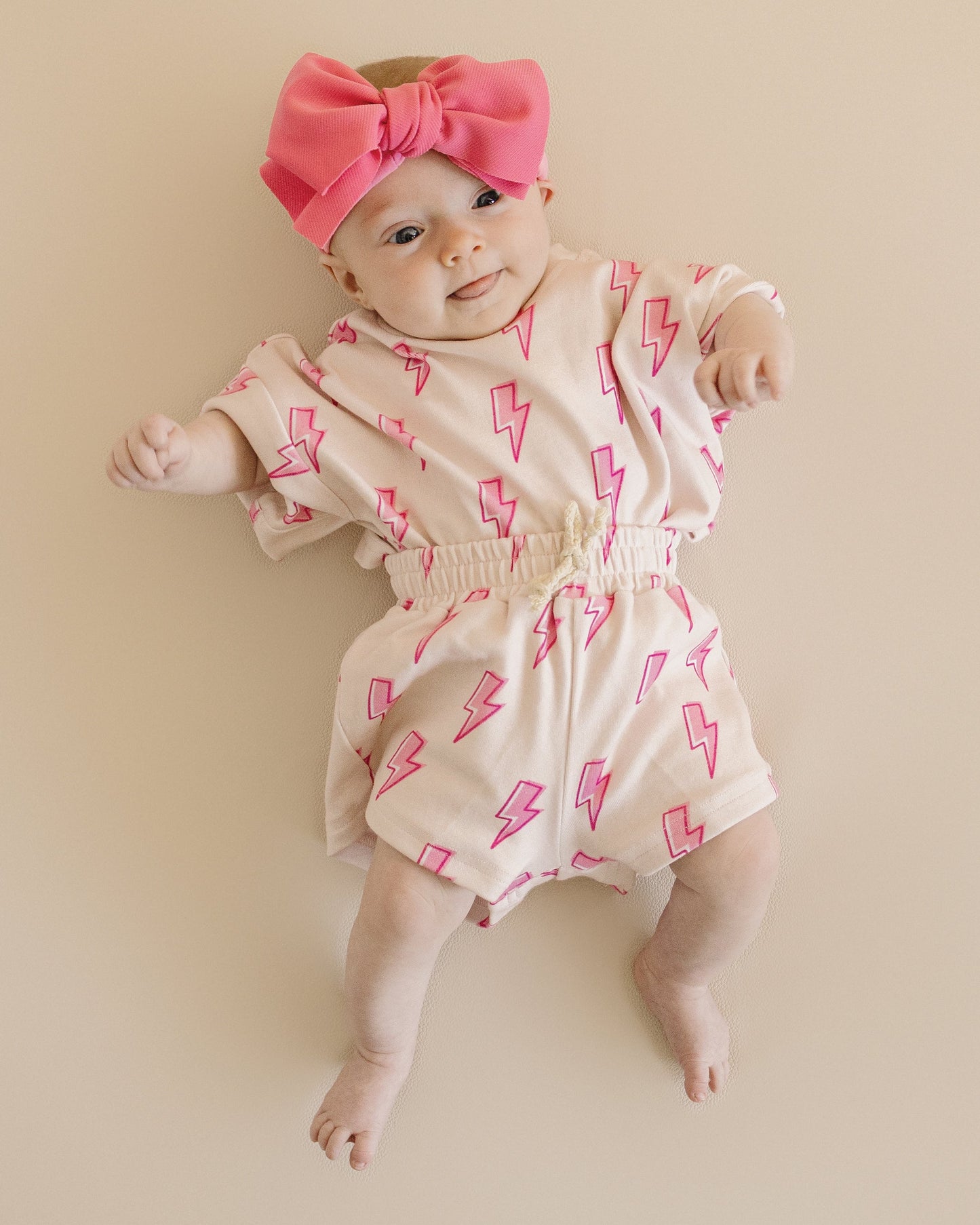 LPK Shorts Set - Pink Bolts