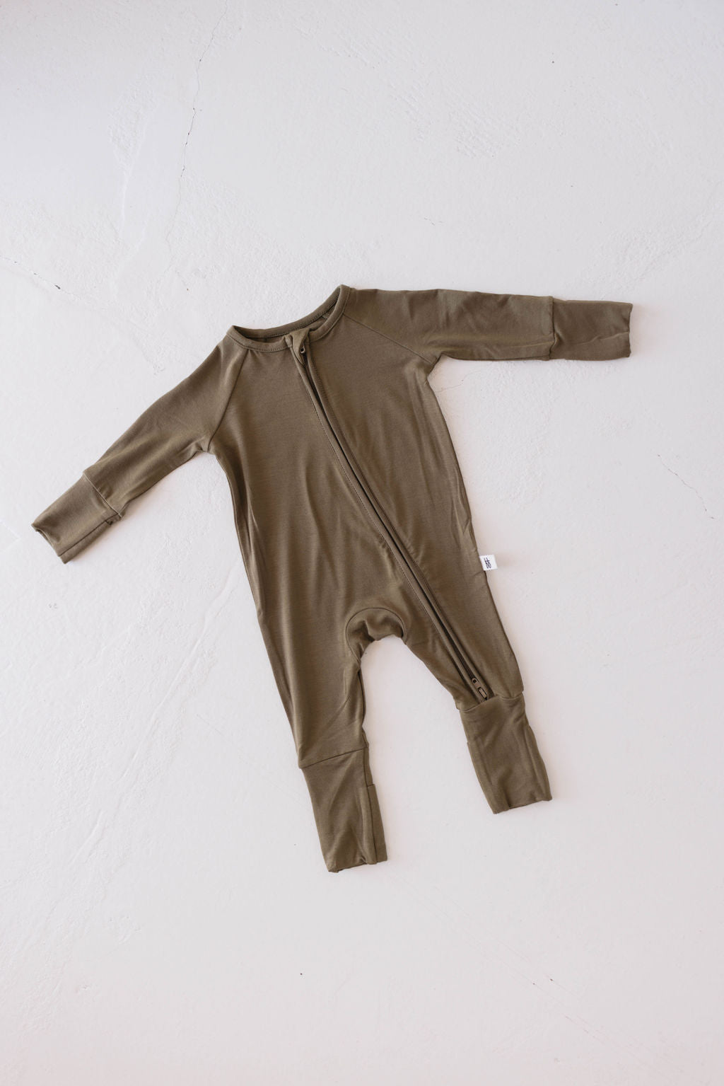 Forever French Bamboo Zip Pajamas - Olive Green