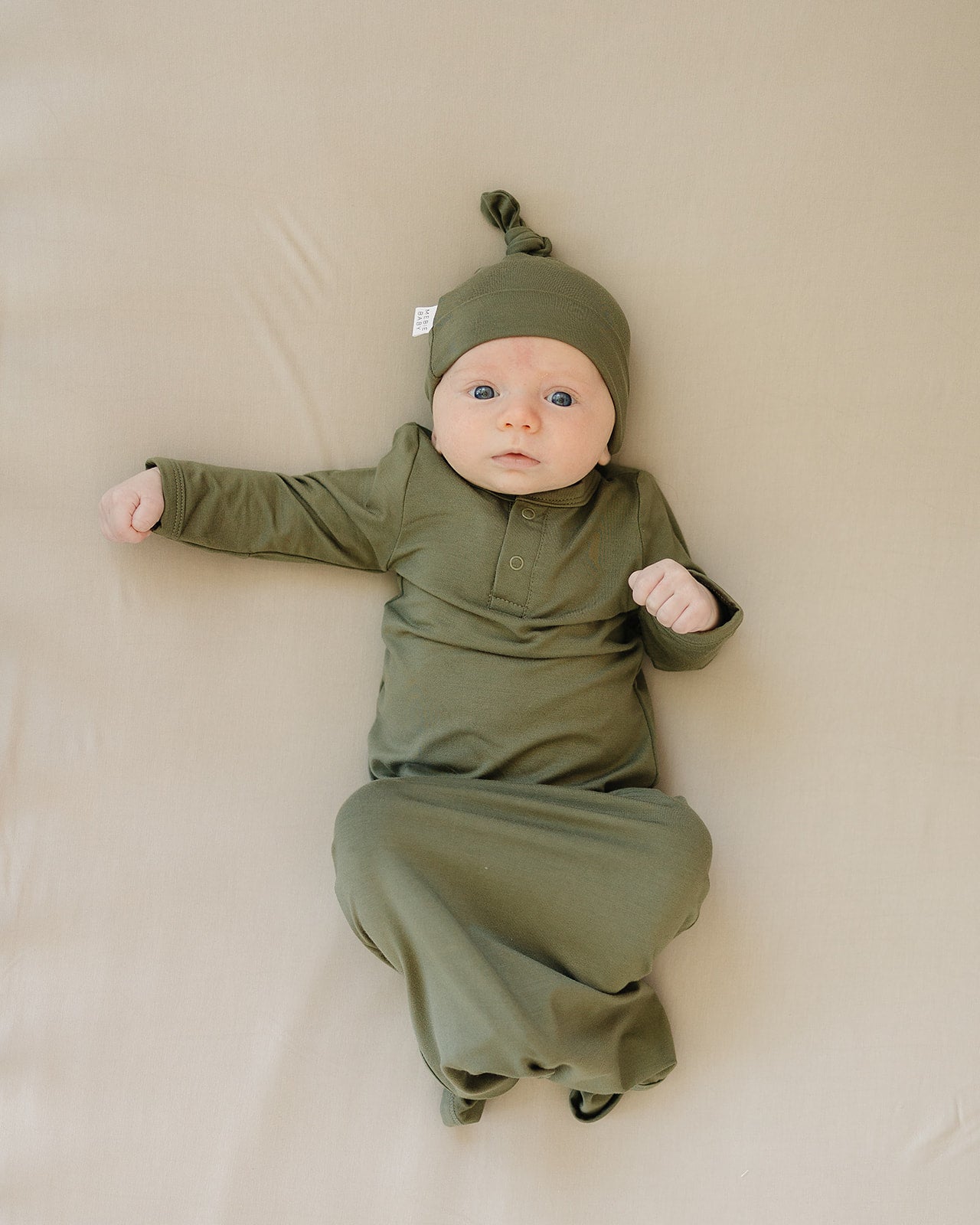 Mebie Baby Bamboo Newborn Knot Hat - Olive