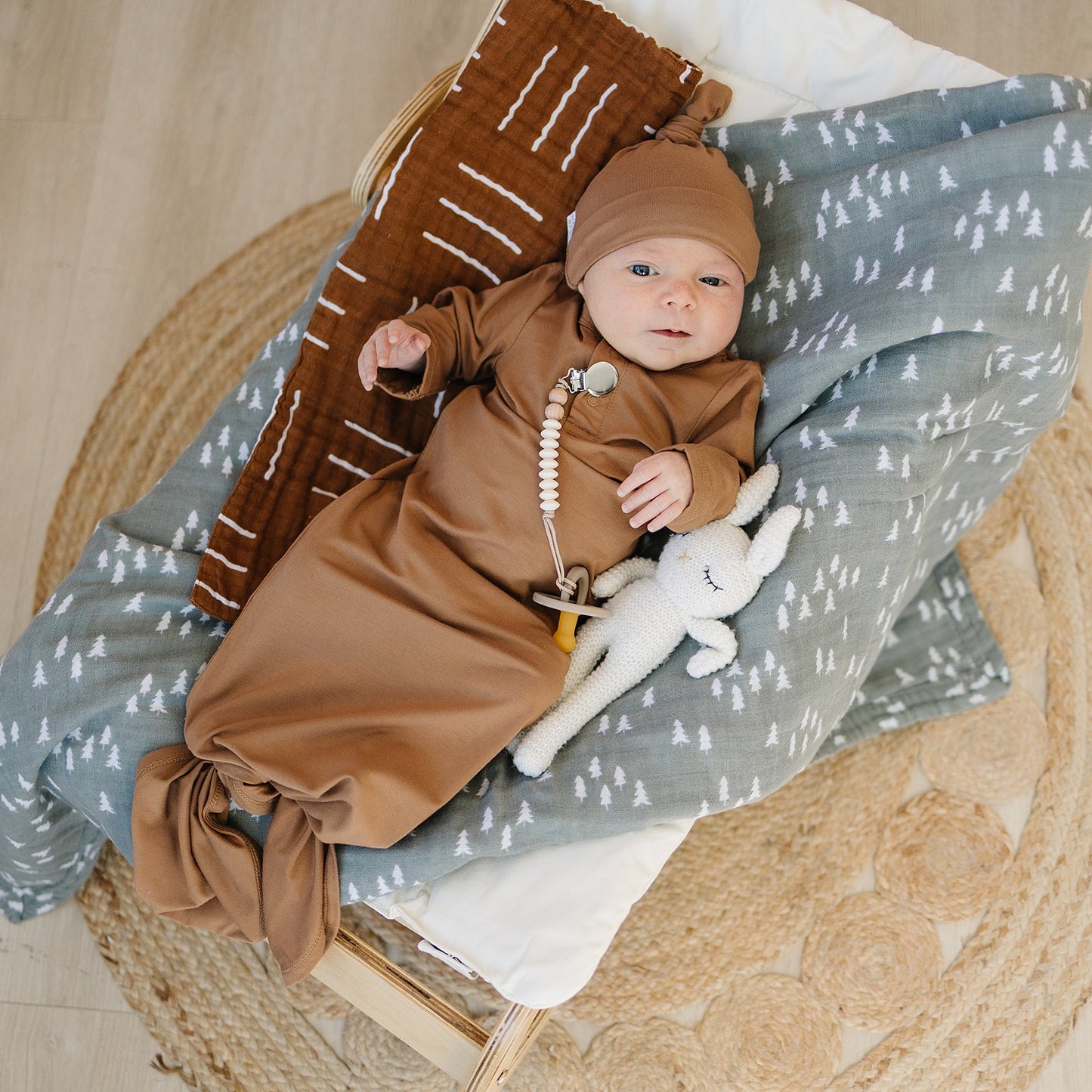 Mebie Baby Bamboo Newborn Knot Hat - Mustard