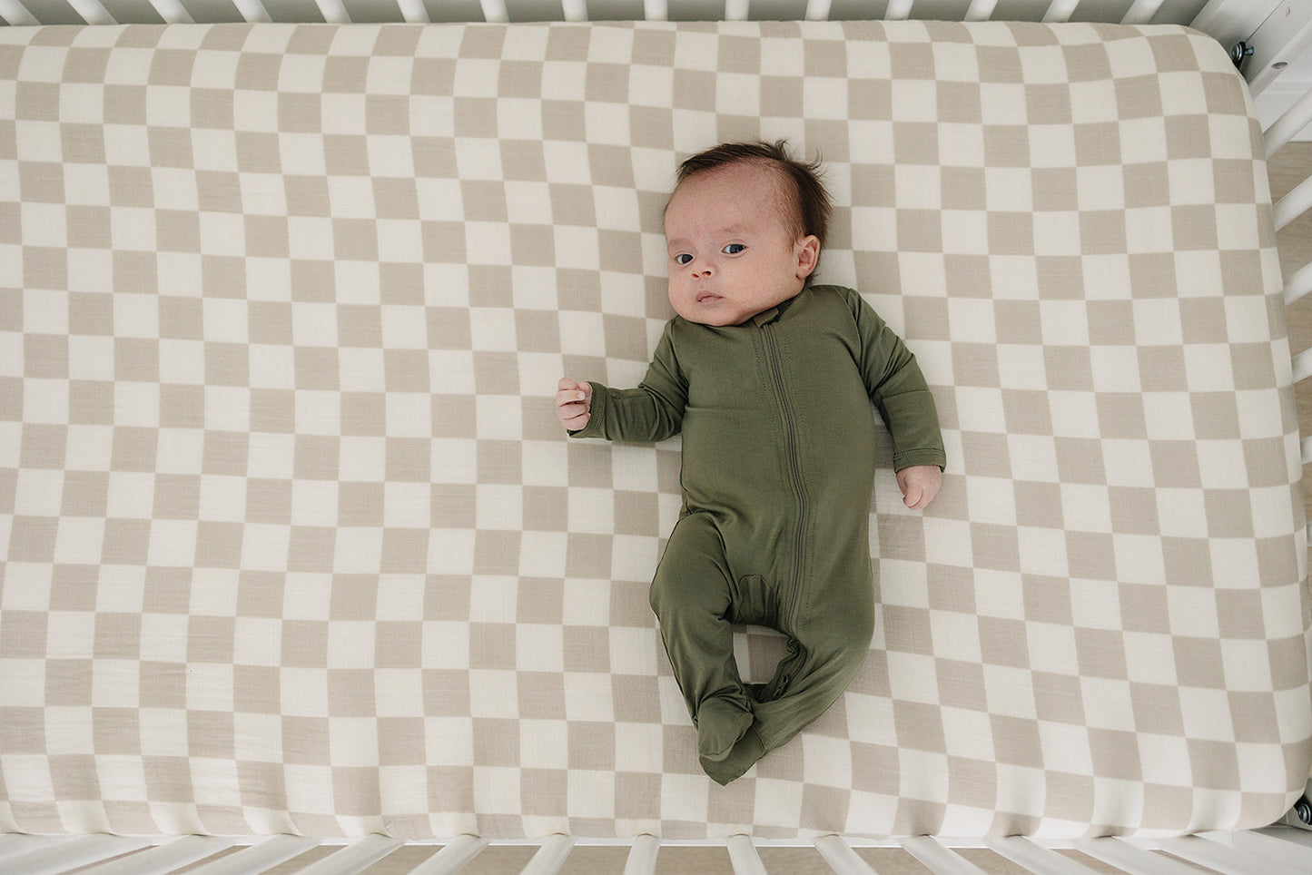 Mebie Baby Bamboo Footed Romper - Olive