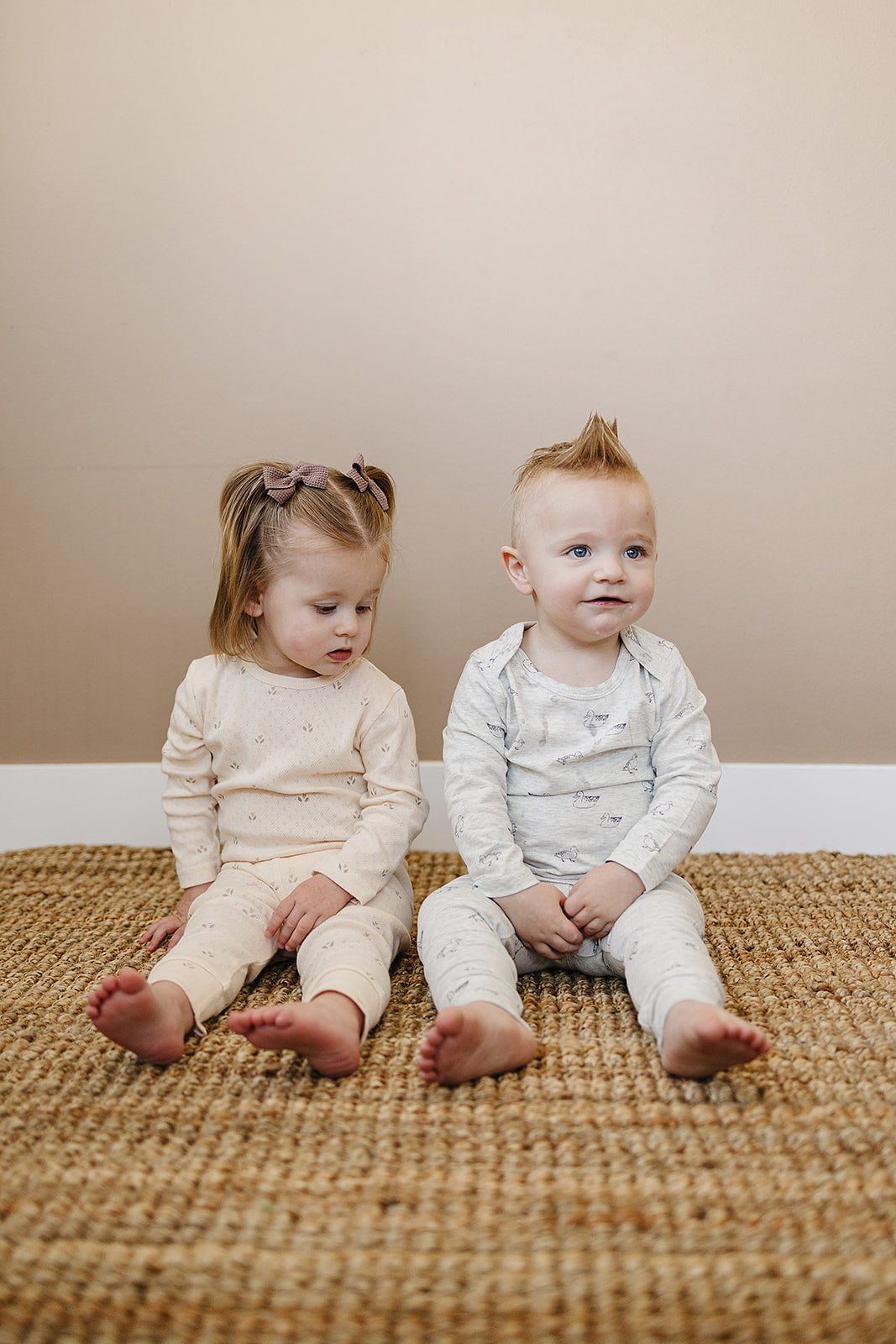 Mebie Baby Cream Tulip Pointelle Set