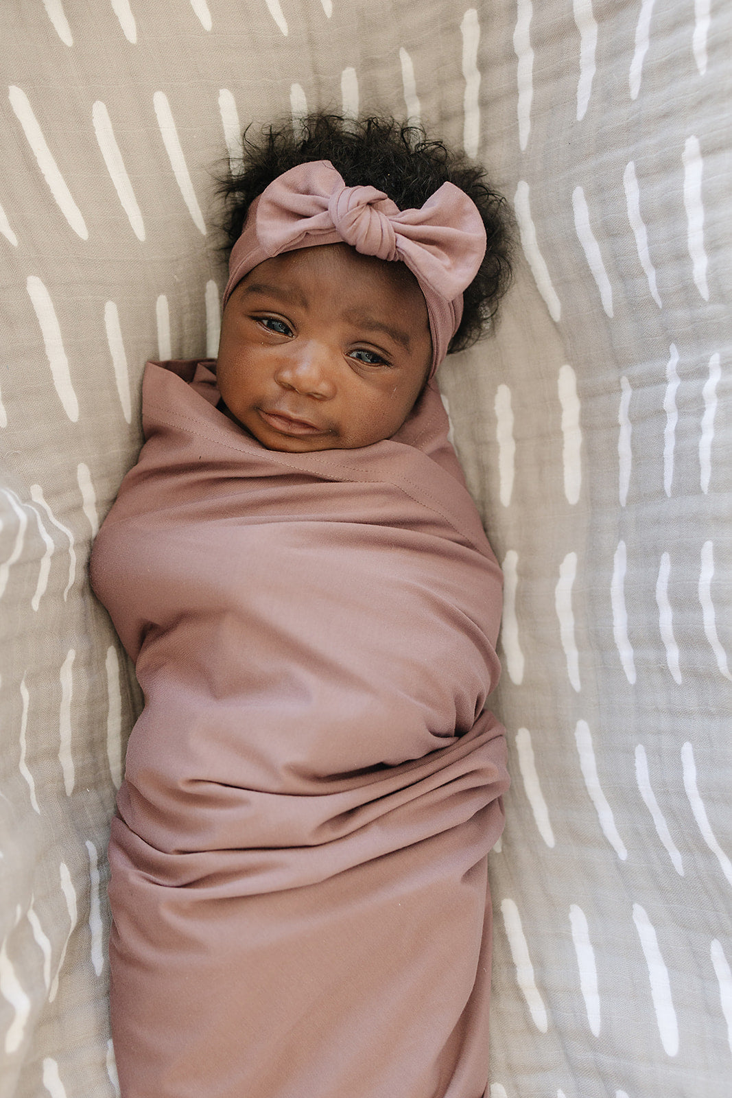 Mebie Baby Bamboo Head Wrap - Dusty Rose