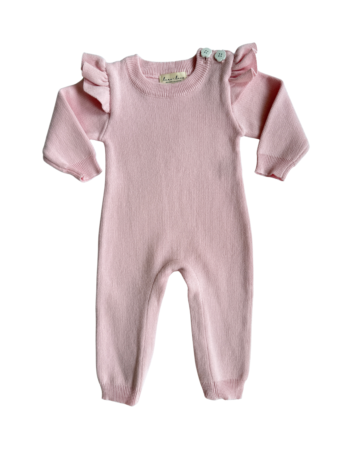Luna + Luca Classic Ruffle Jumpsuit - Powder Pink