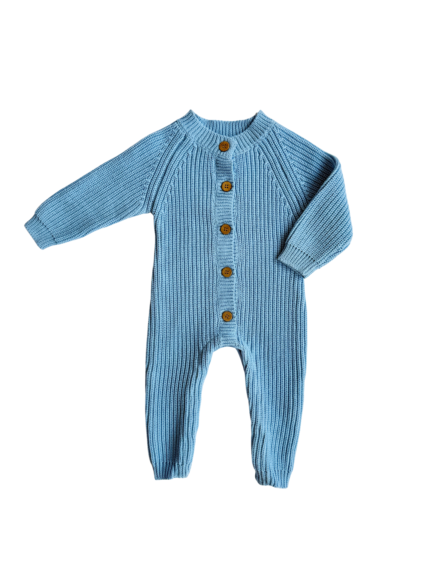 Luna + Luca Classic Chunky Knit Jumpsuit - Powder Blue