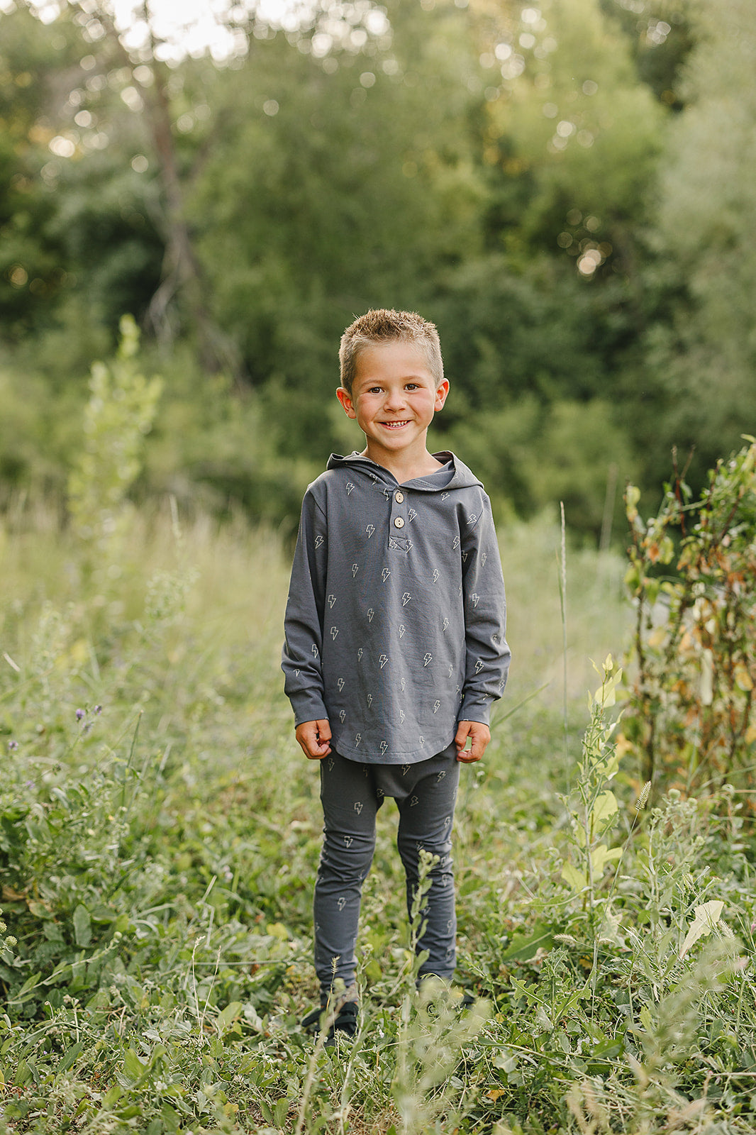 Mebie Baby Lightning Bolt Hooded Set