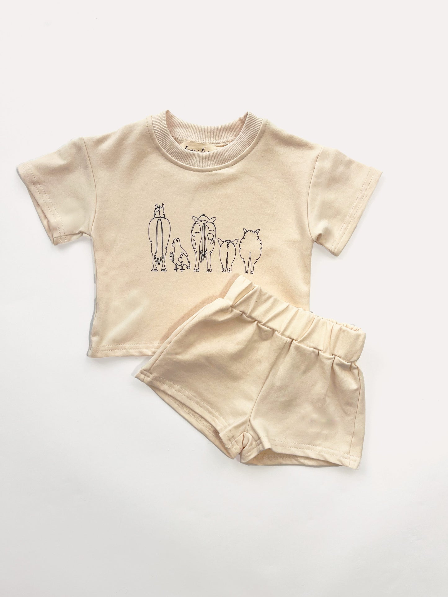 Luna + Luca Down on the Farm Short Set