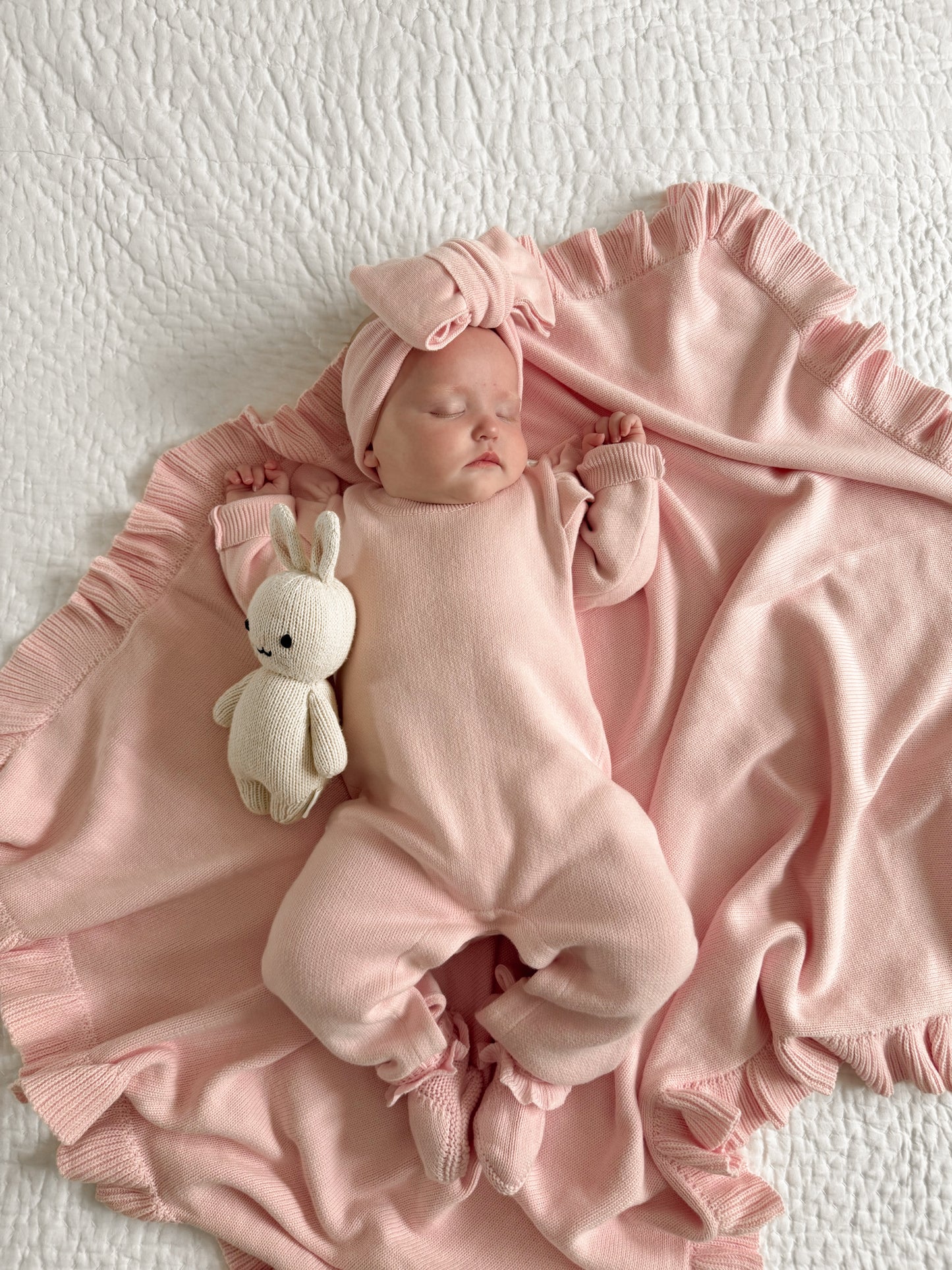 Luna + Luca Classic Ruffle Jumpsuit - Powder Pink