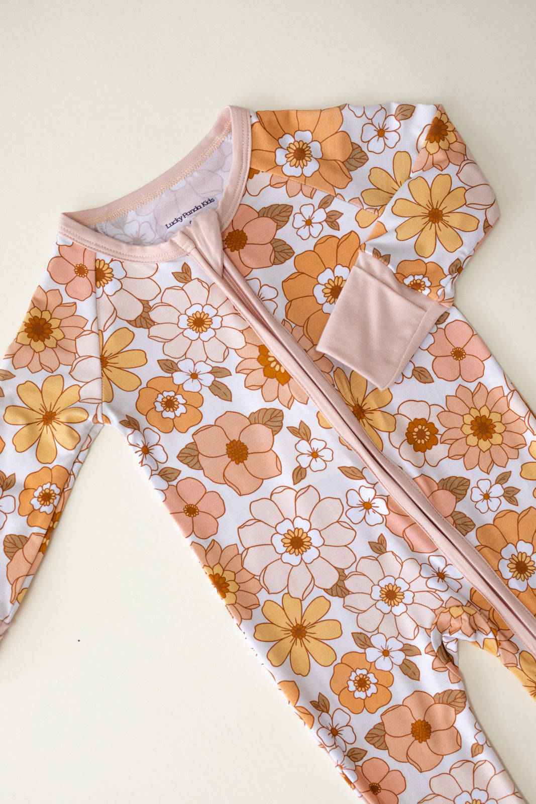 LPK Bamboo Zip Romper - Sweet Blossom