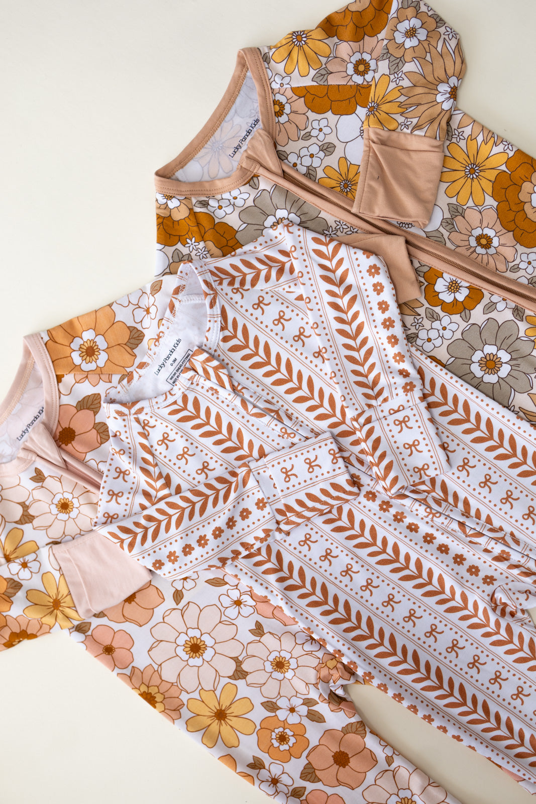 LPK Bamboo Zip Romper - Sweet Blossom