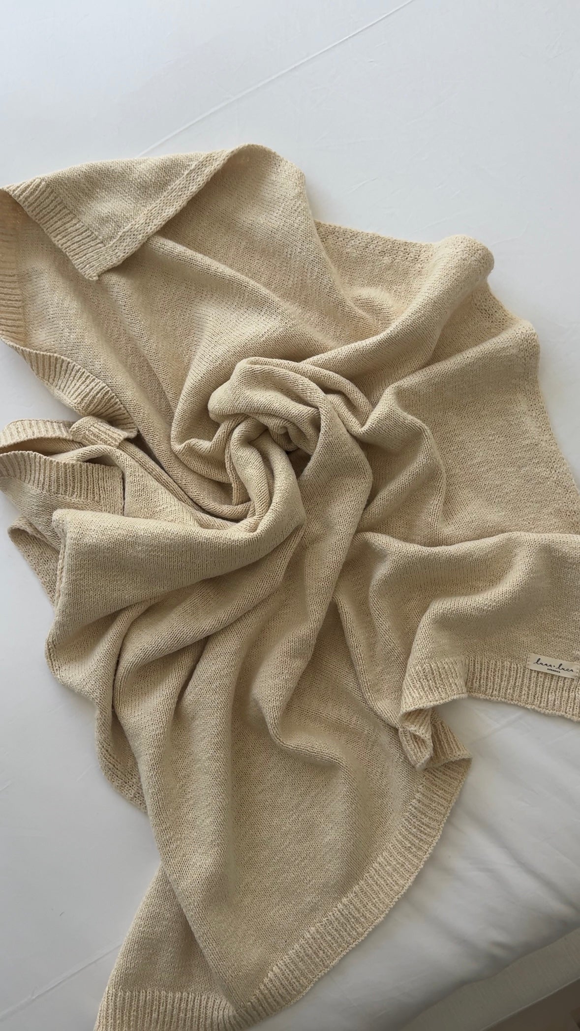 Luna + Luca Classic Baby Blanket - French Cream