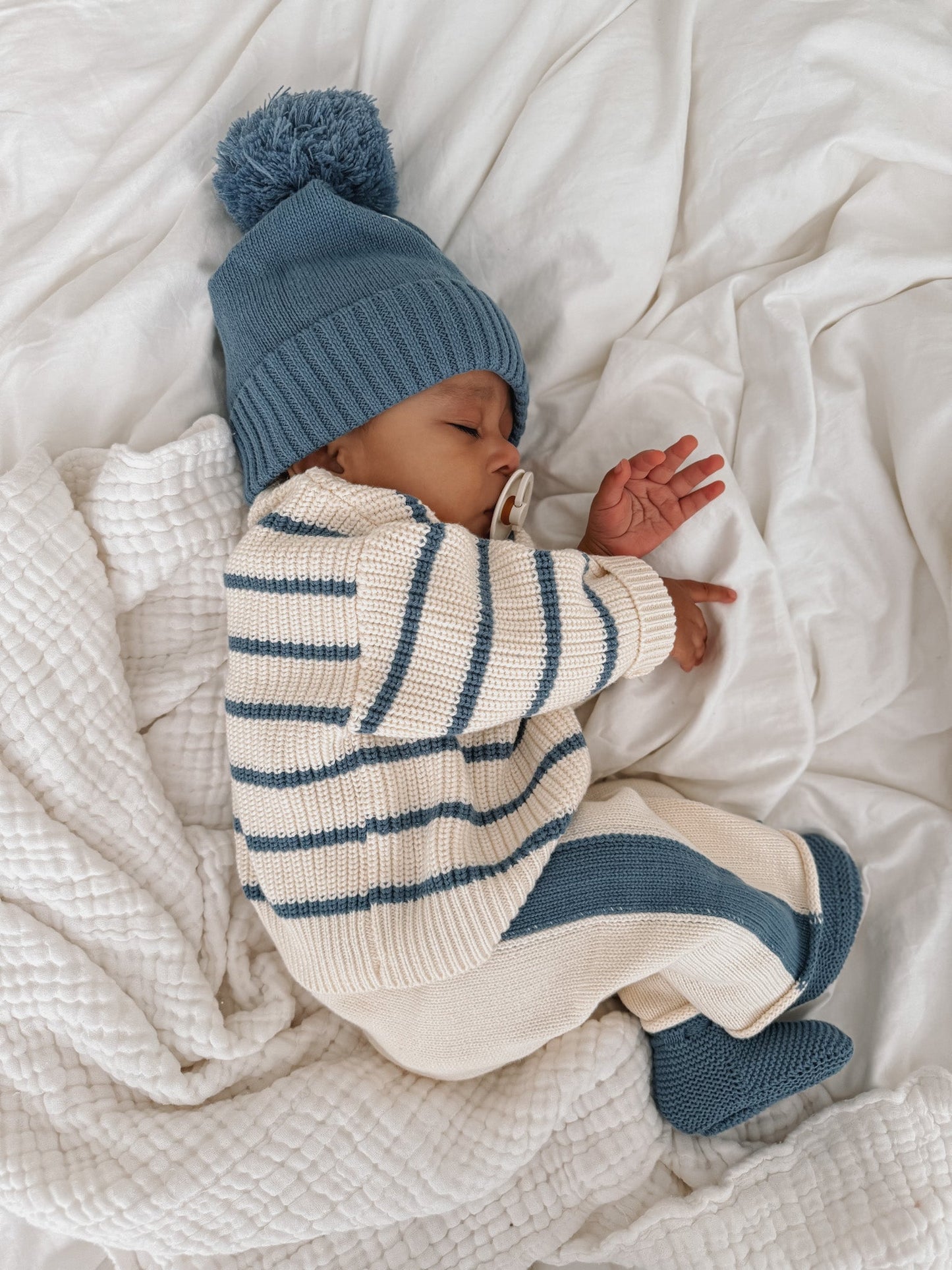 Luna + Luca Sock Booties - Denim Blue