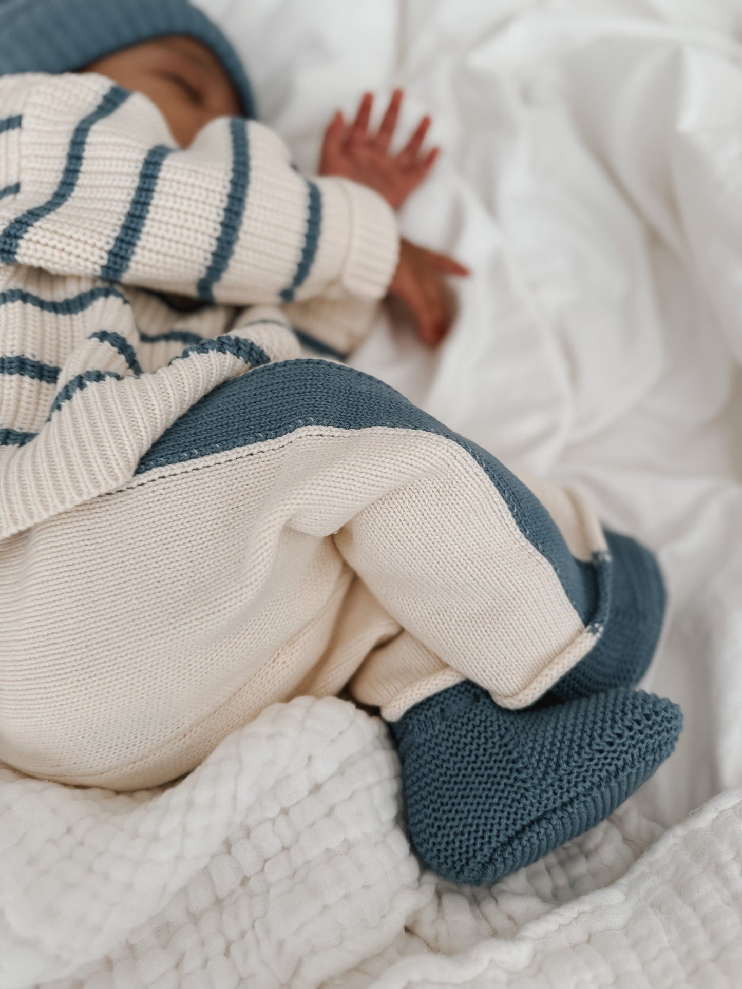 Luna + Luca Sock Booties - Denim Blue