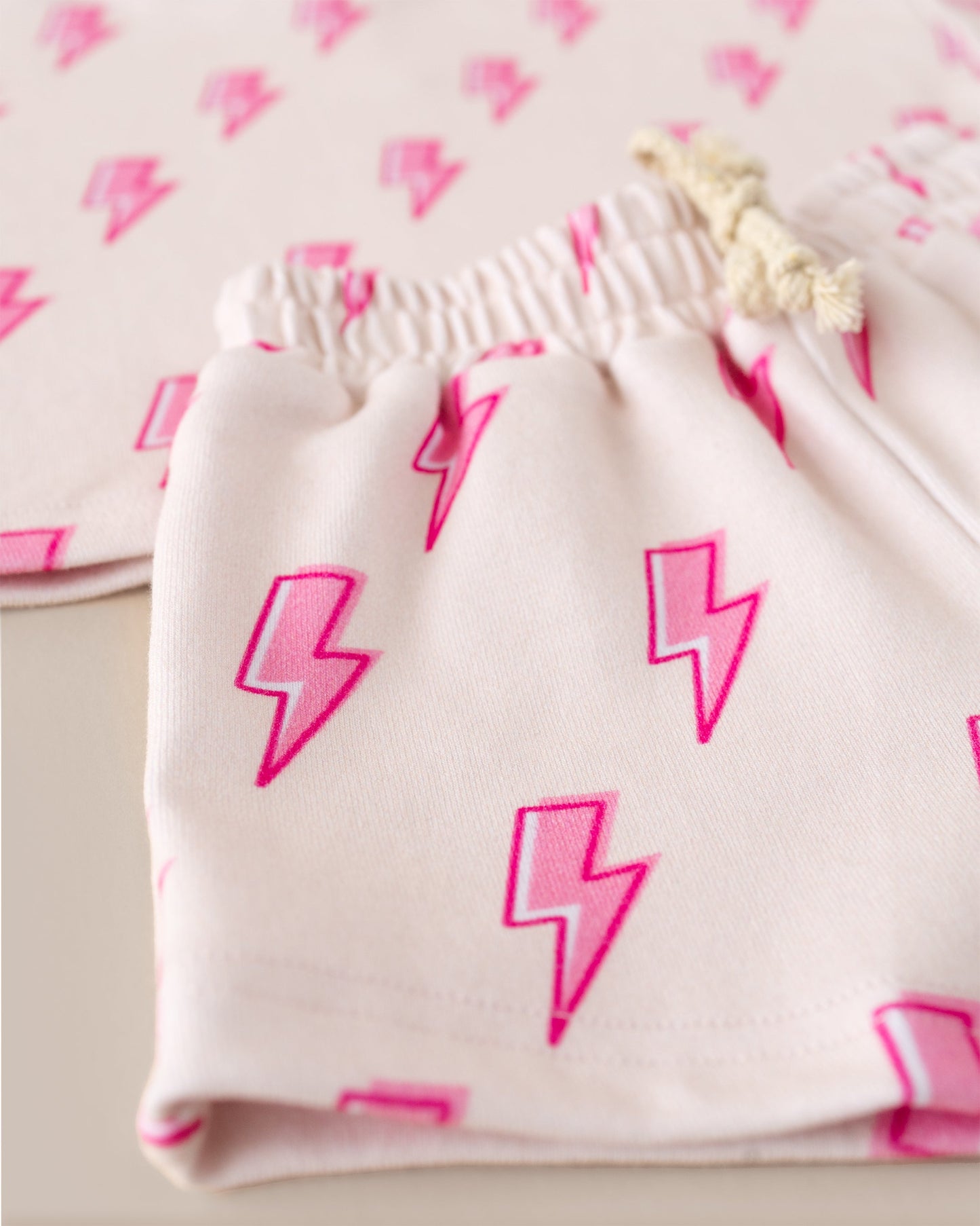 LPK Shorts Set - Pink Bolts
