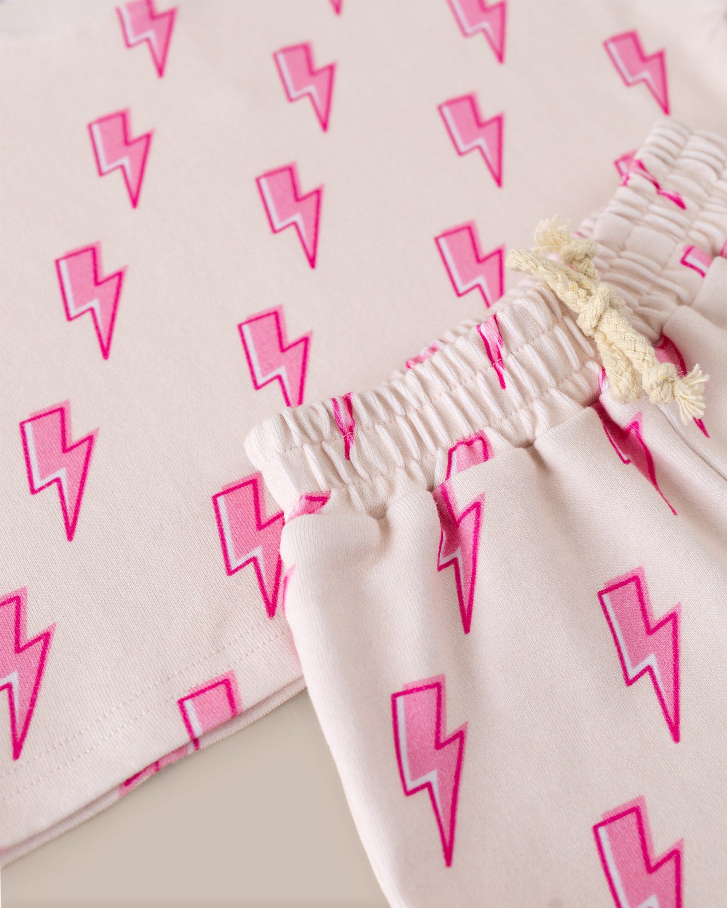 LPK Shorts Set - Pink Bolts
