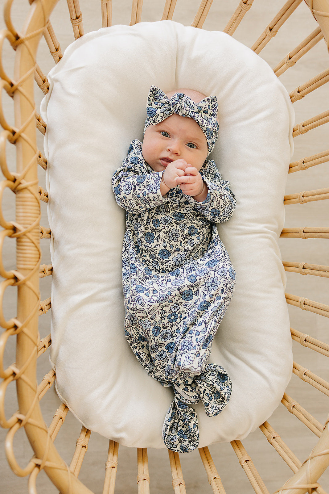 Mebie Baby Bluebell Pointelle Bamboo Head Wrap