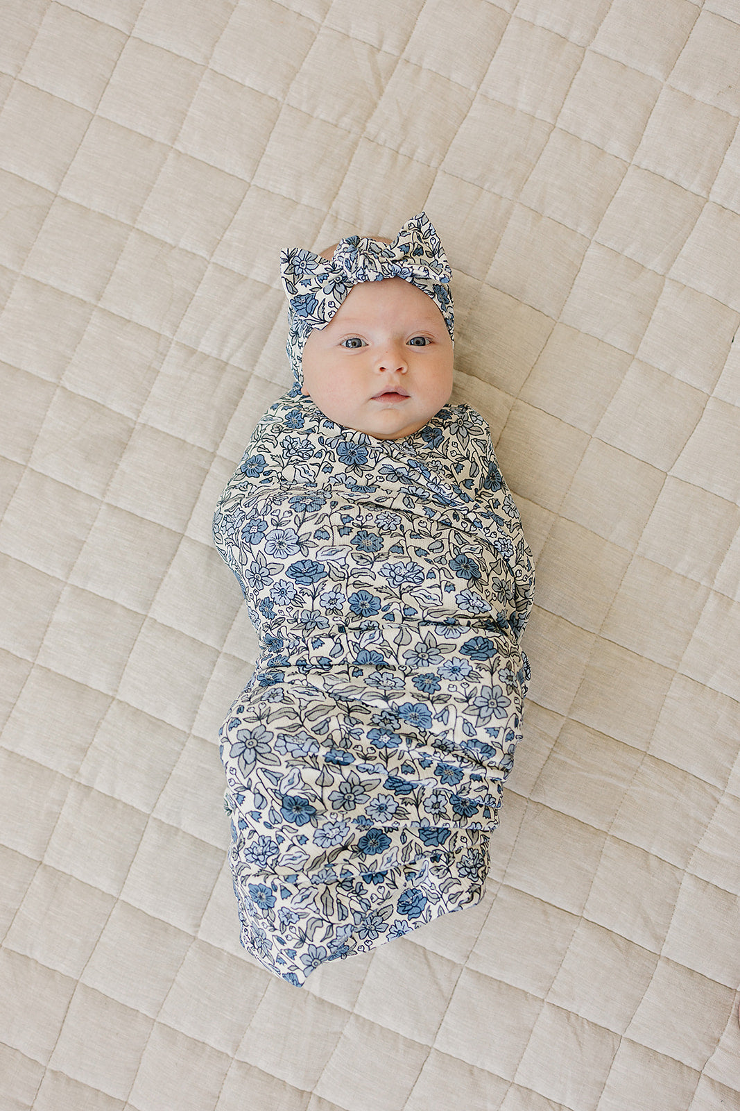 Mebie Baby Bluebell Pointelle Bamboo Head Wrap