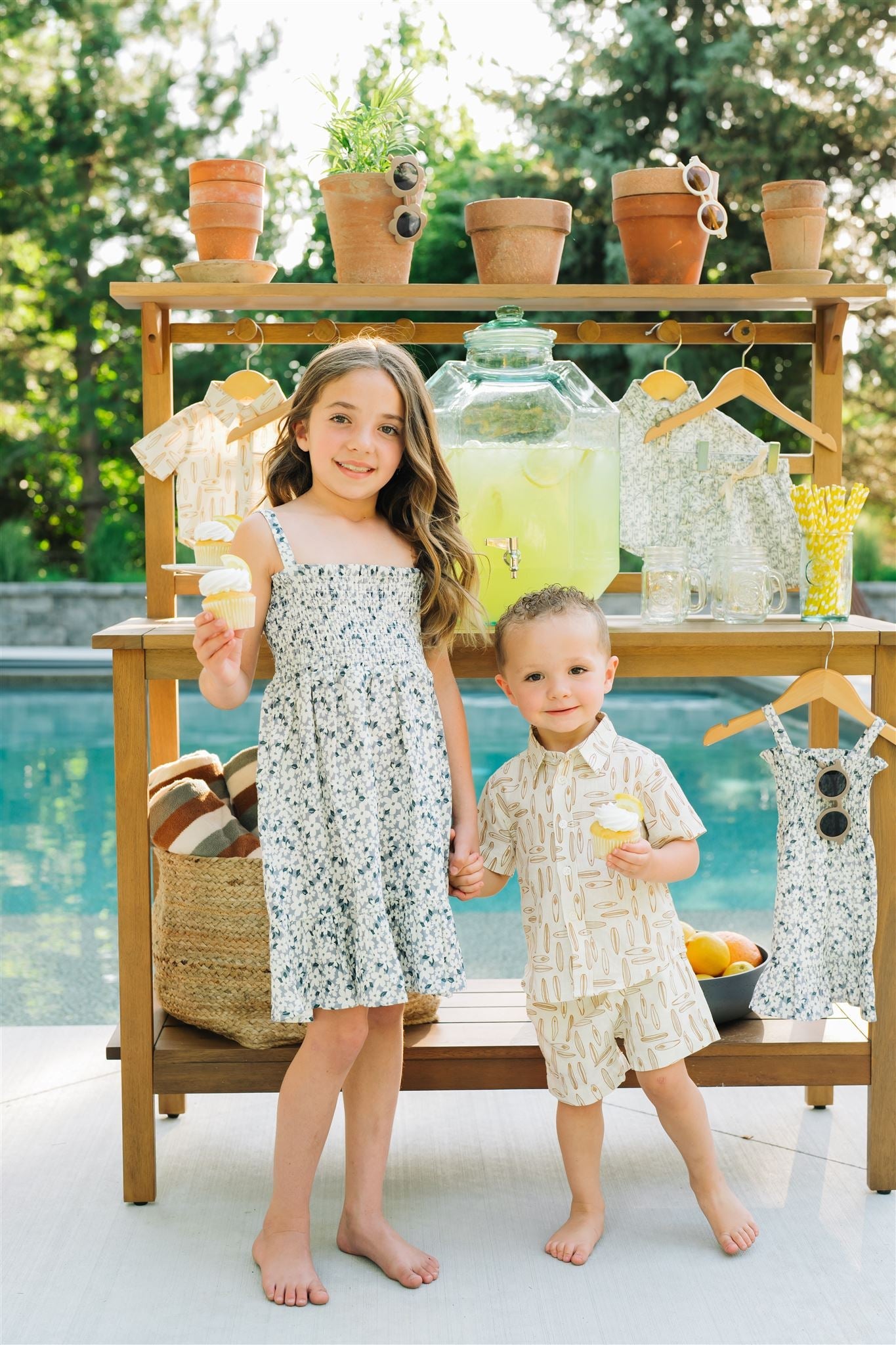 Mebie Baby Linen Button Up Shirt - Surfboard