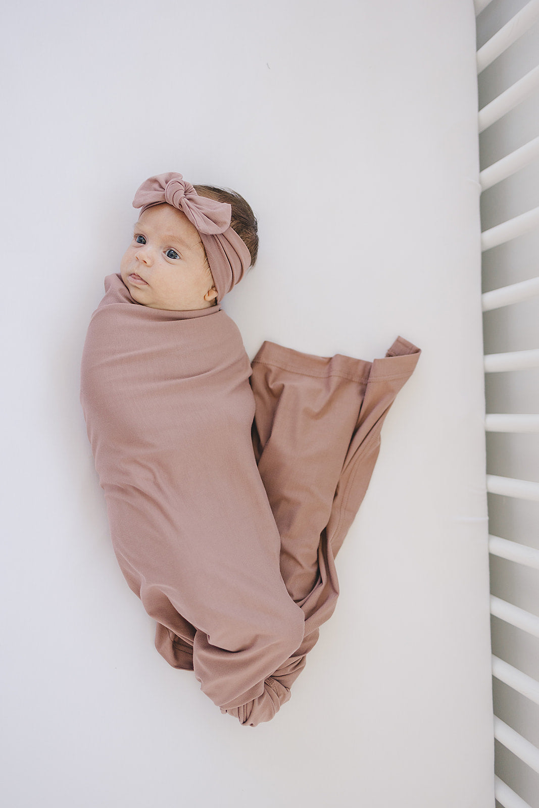 Mebie Baby Bamboo Head Wrap - Dusty Rose