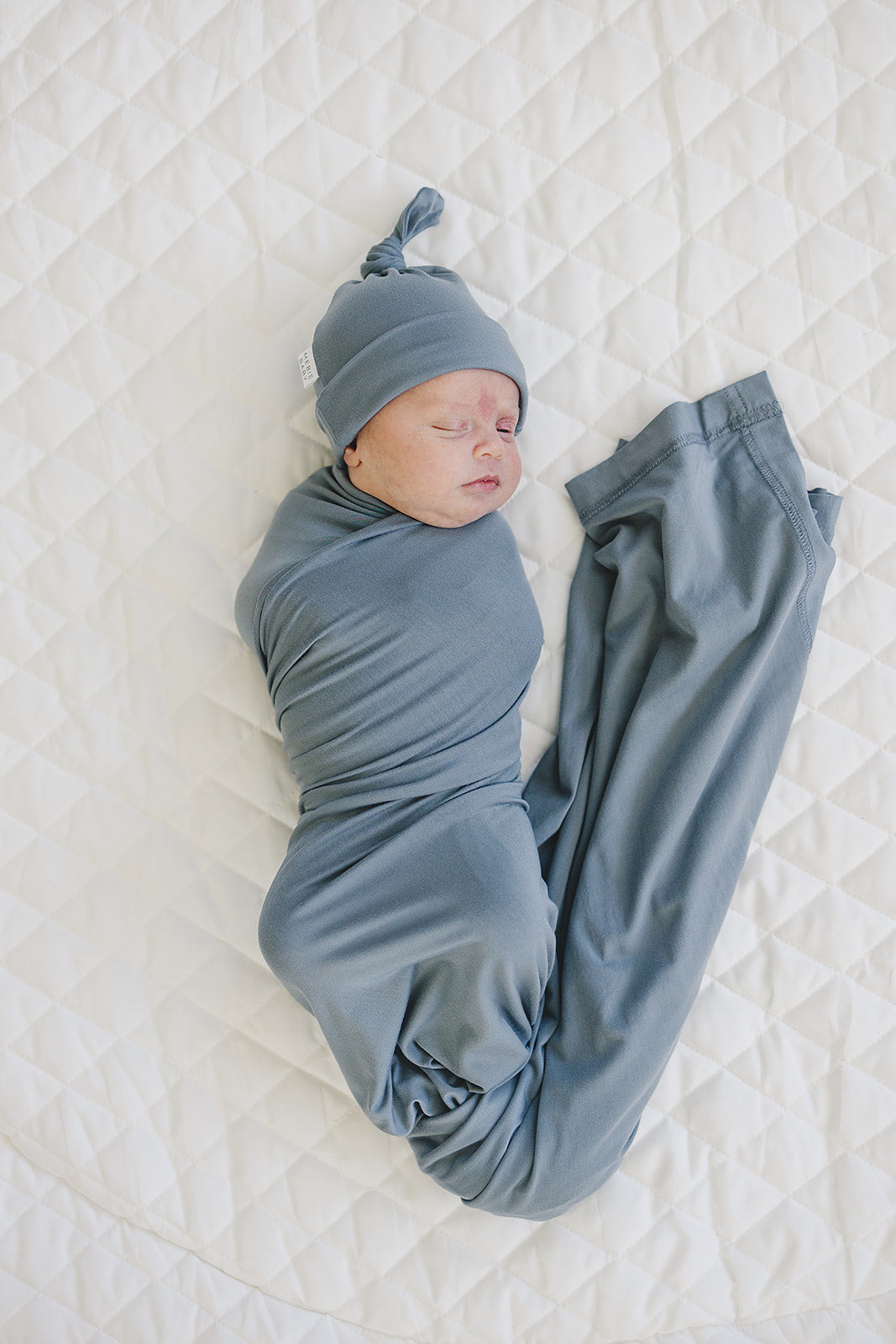 Mebie Baby Bamboo Newborn Knot Hat - Dusty Blue