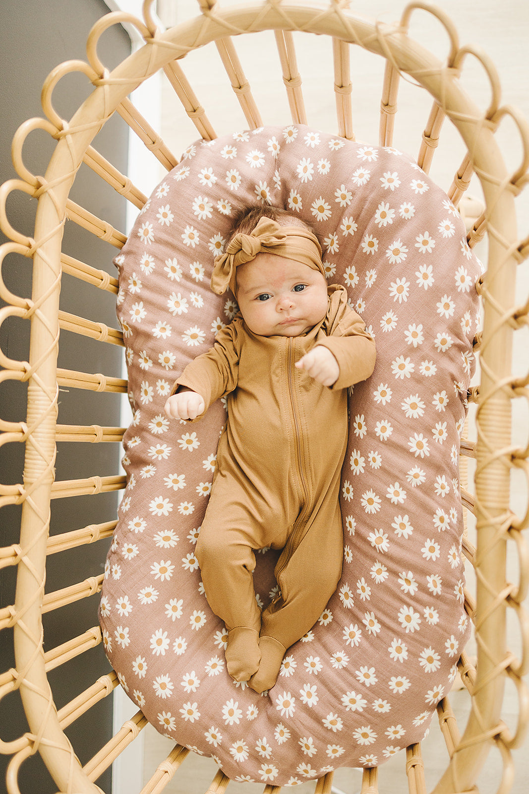 Mebie Baby Bamboo Footed Romper - Mustard