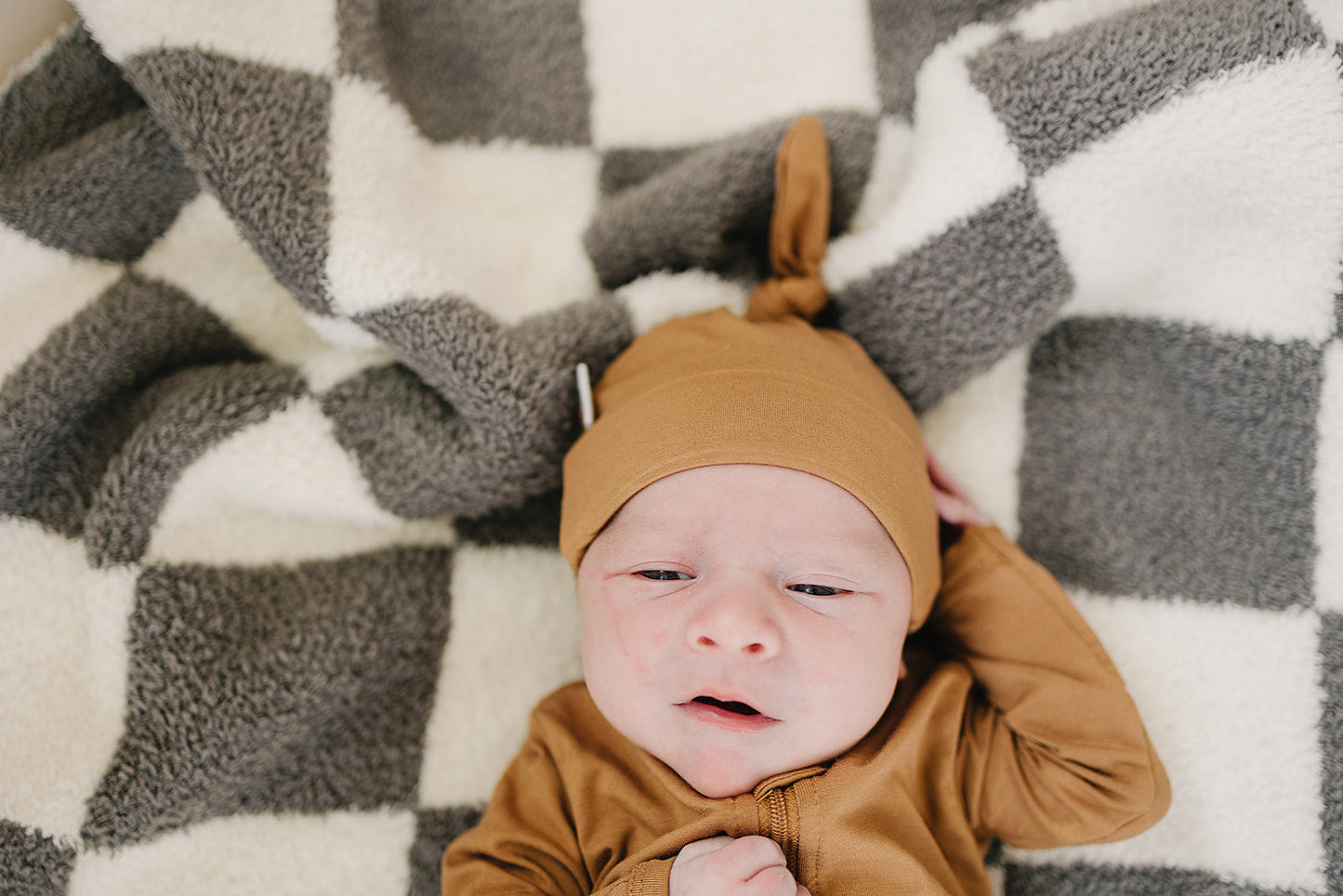 Mebie Baby Bamboo Newborn Knot Hat - Mustard