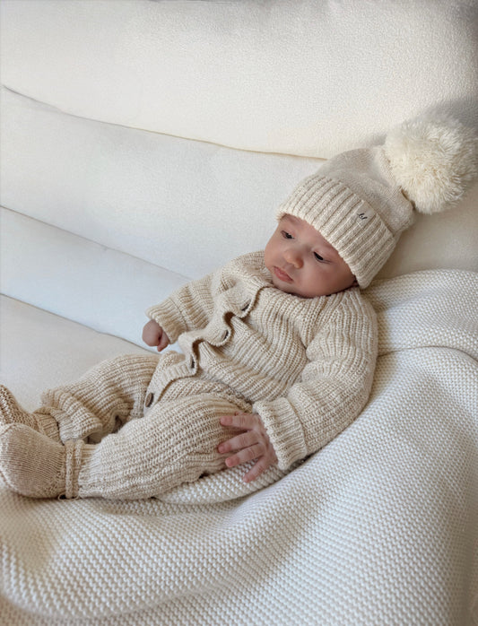 Luna + Luca Classic Chunky Knit Jumpsuit - French Cream