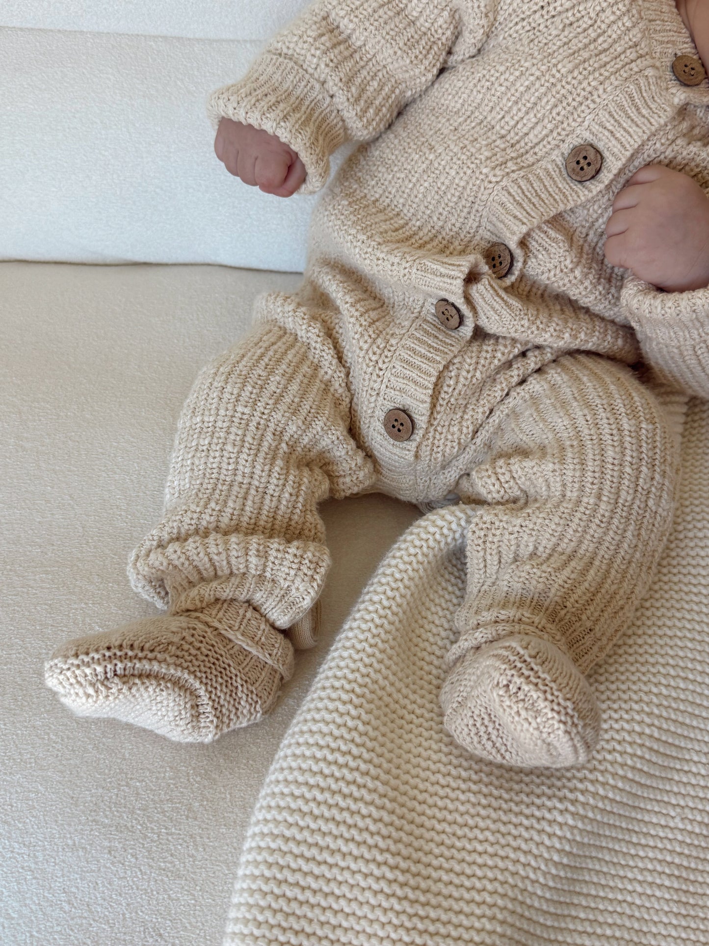 Luna + Luca Classic Chunky Knit Jumpsuit - French Cream