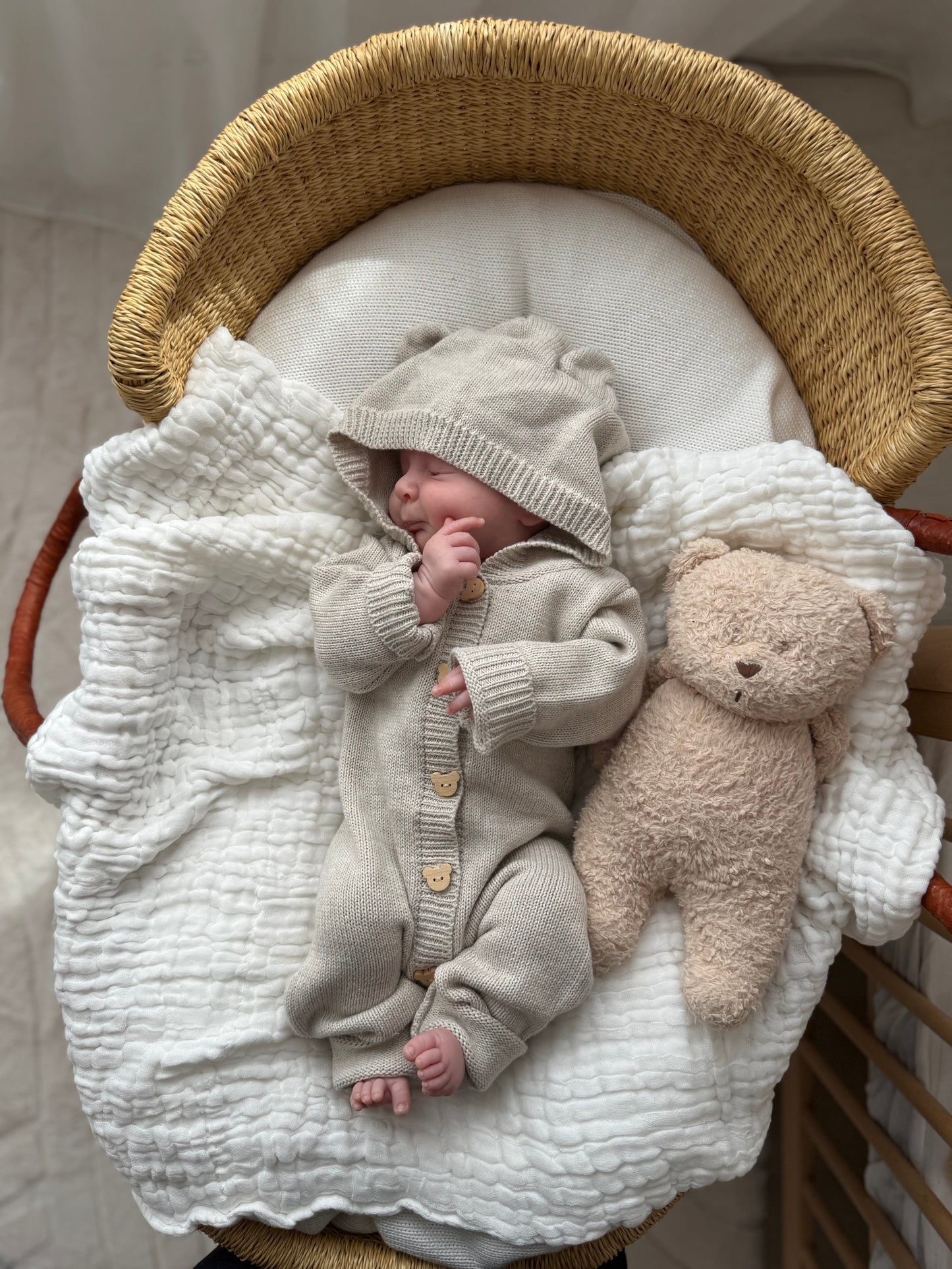 Luna + Luca Bear Cub Jumpsuit - Natural