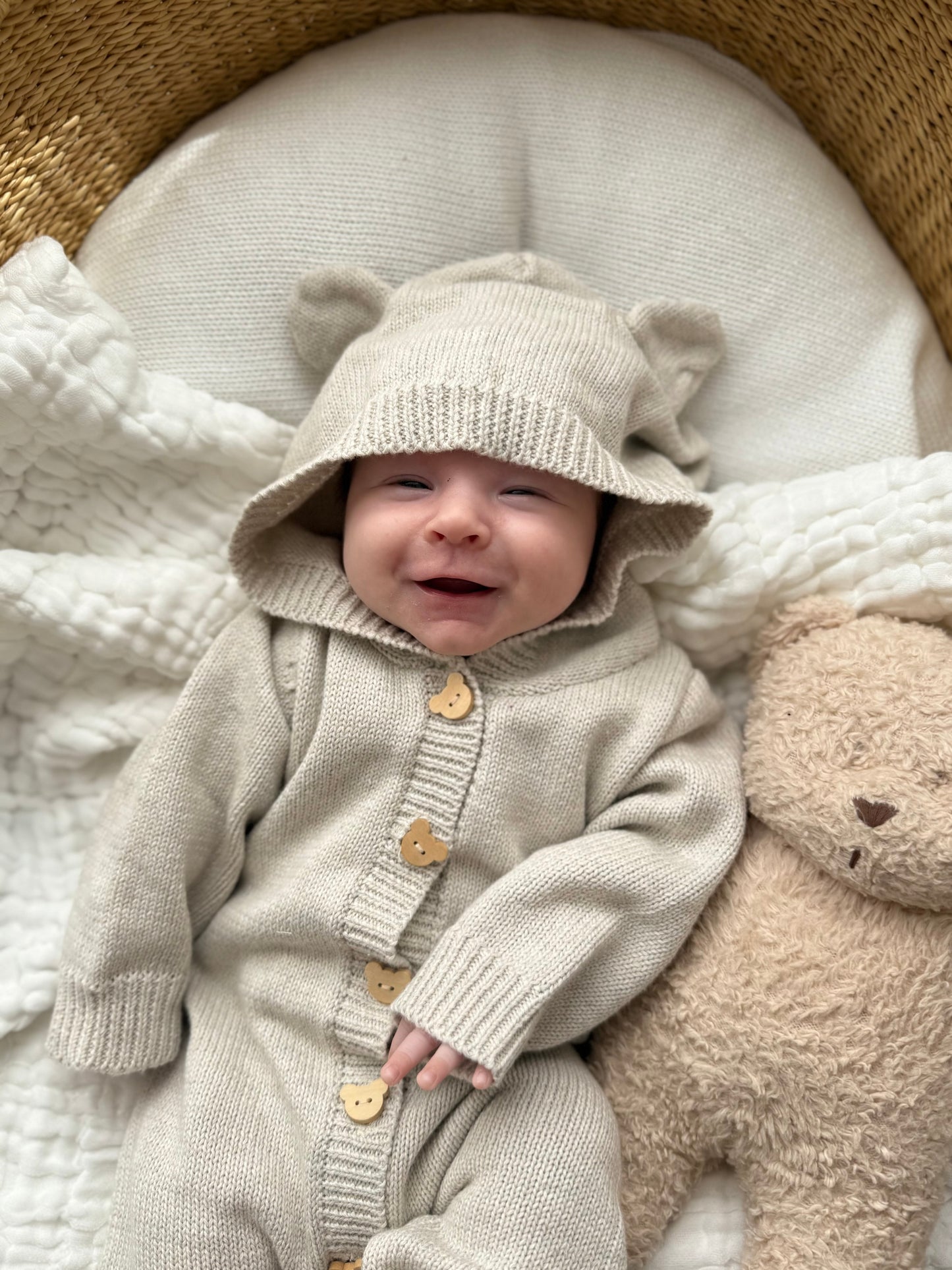 Luna + Luca Bear Cub Jumpsuit - Natural