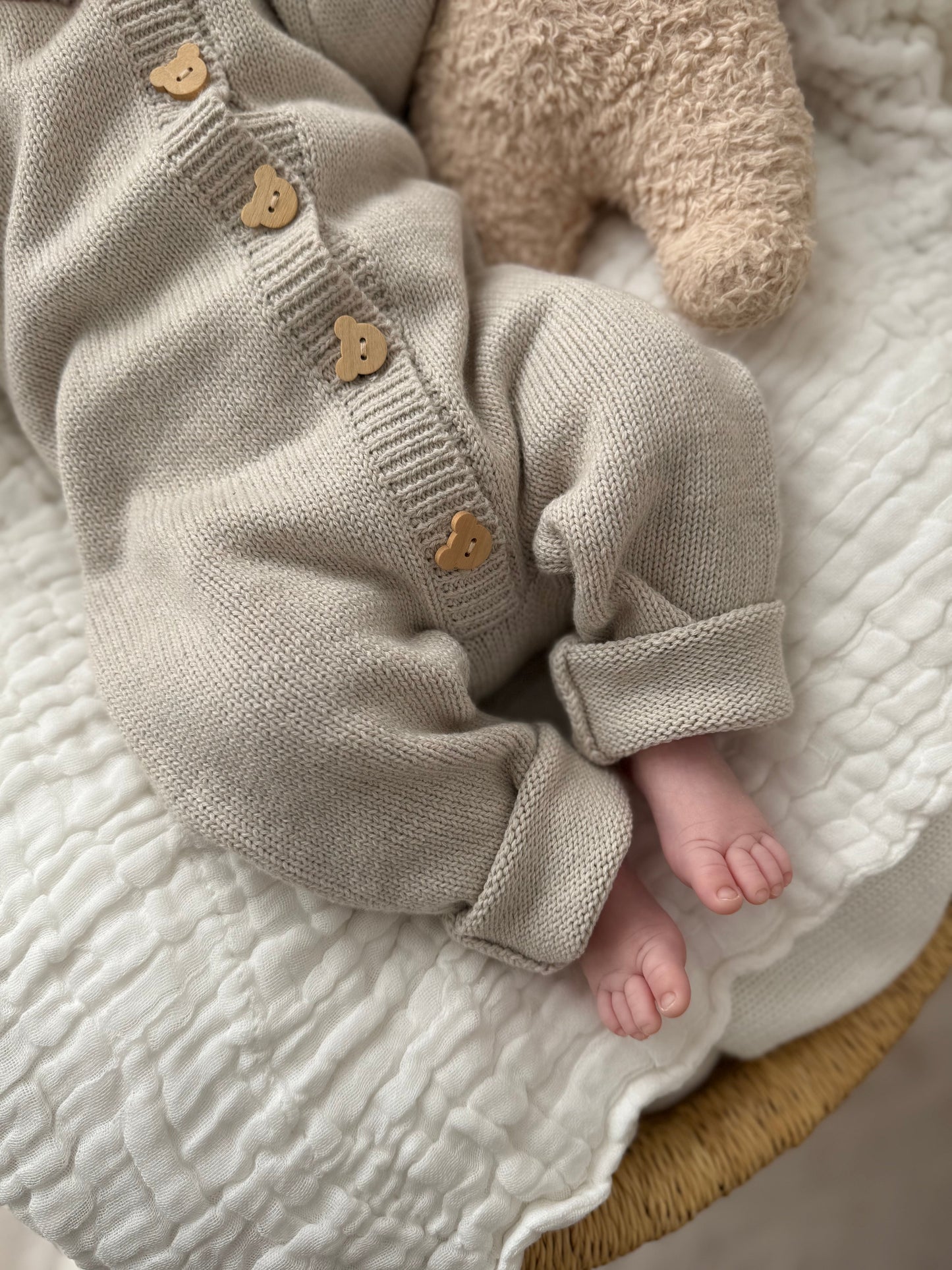 Luna + Luca Bear Cub Jumpsuit - Natural