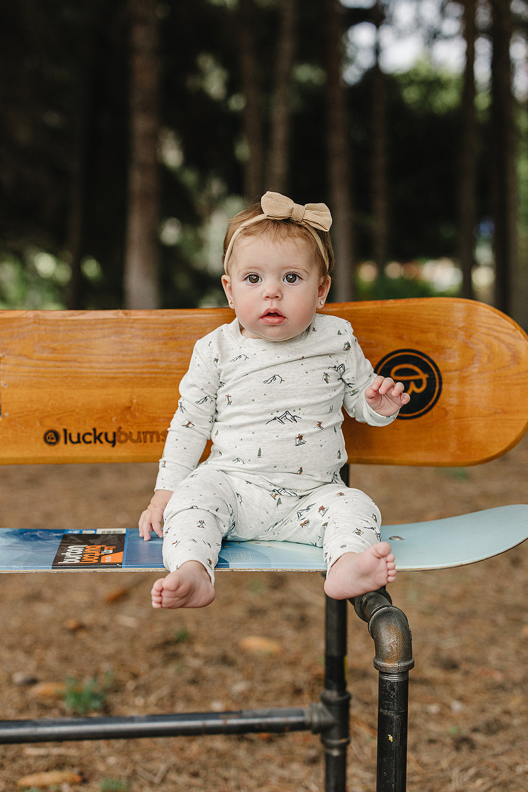 Mebie Baby Ski Print Cozy Set