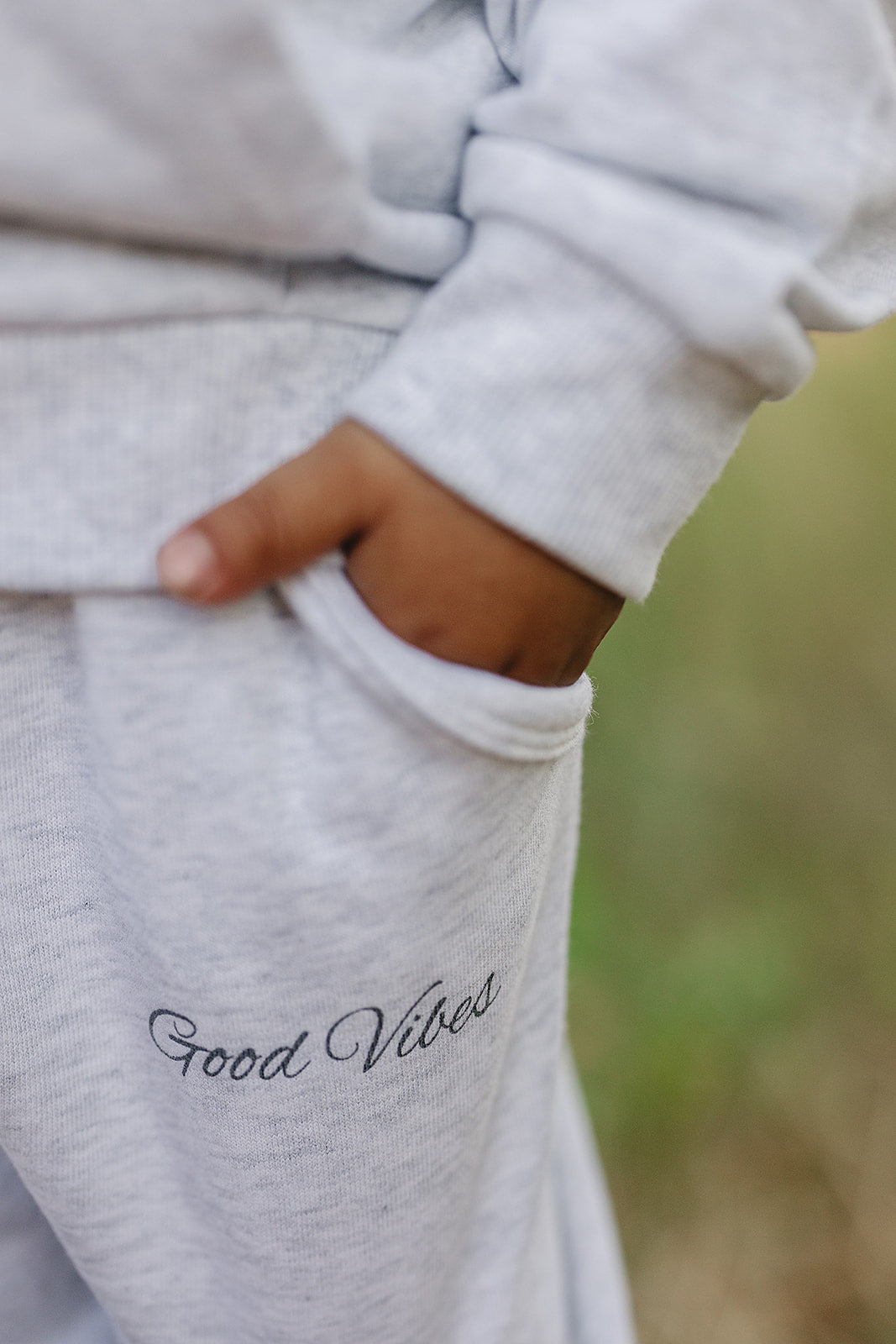Mebie Baby Good Vibes Quarter Zip French Terry Set