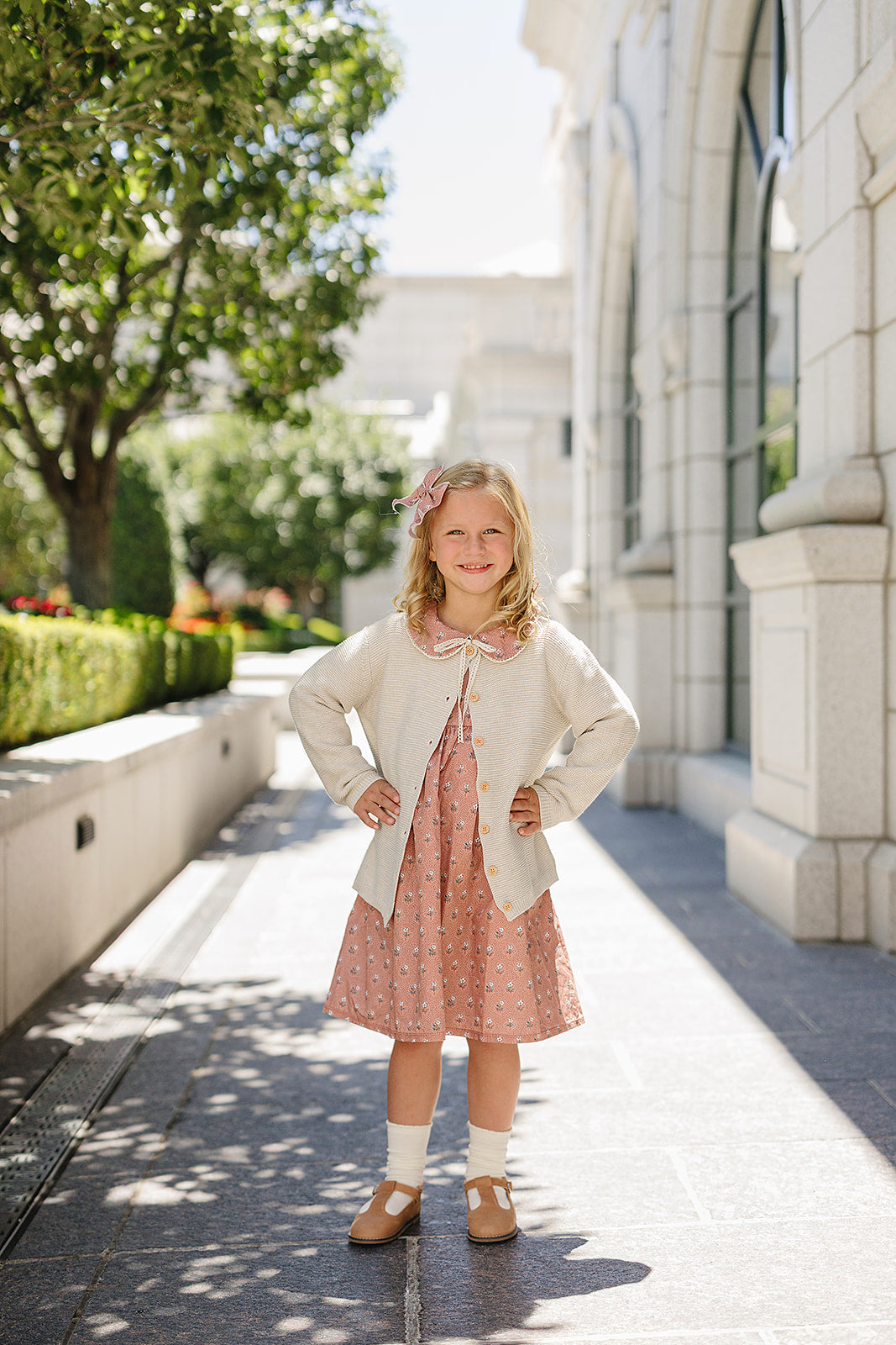 Mebie Baby Oatmeal Knit Button Down Cardigan