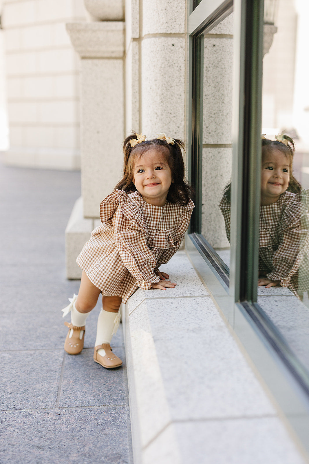 Mebie Baby Gingham Ruffle Bloomer Set